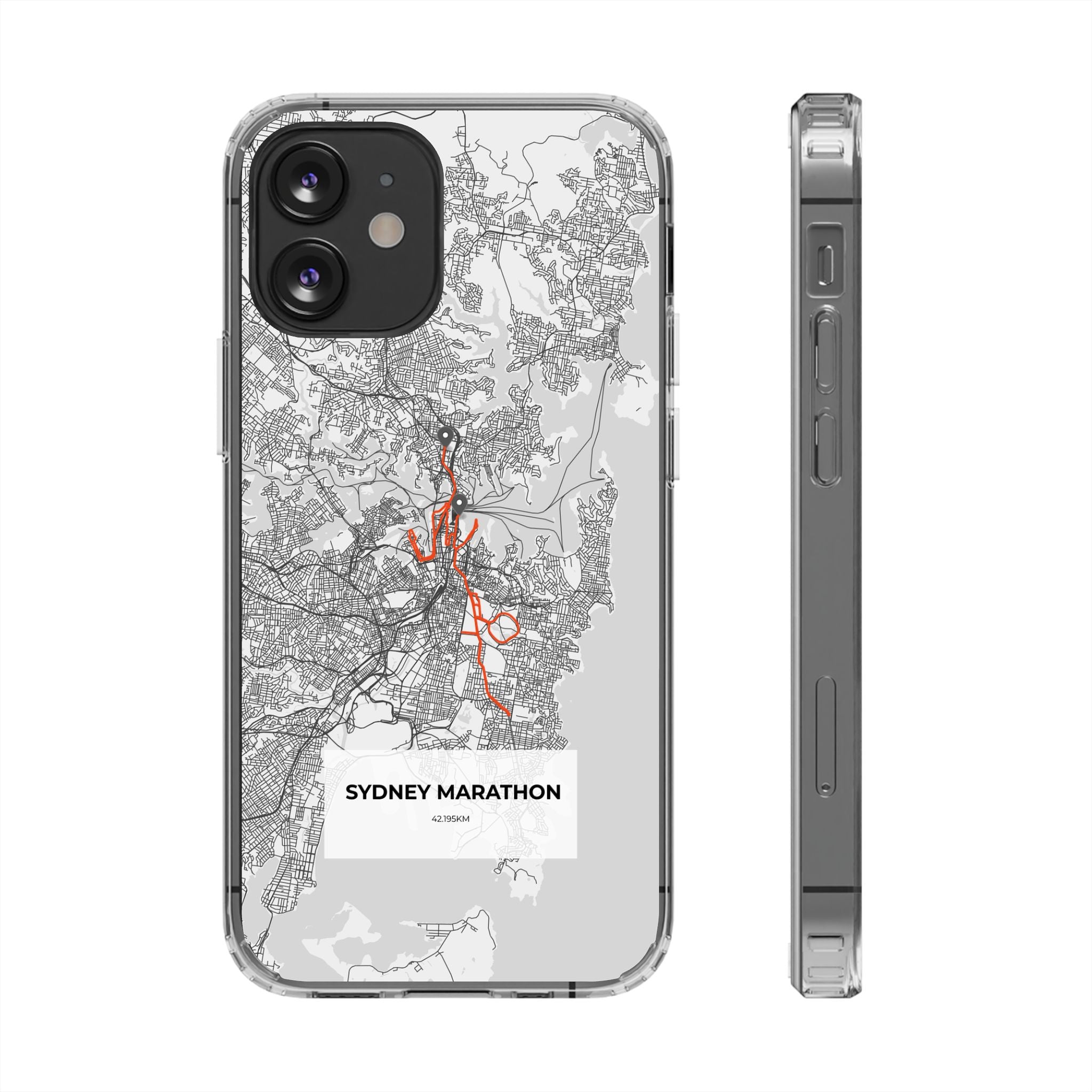 Sydney Marathon Route Magnetic Clear Impact-Resistant Phone Case