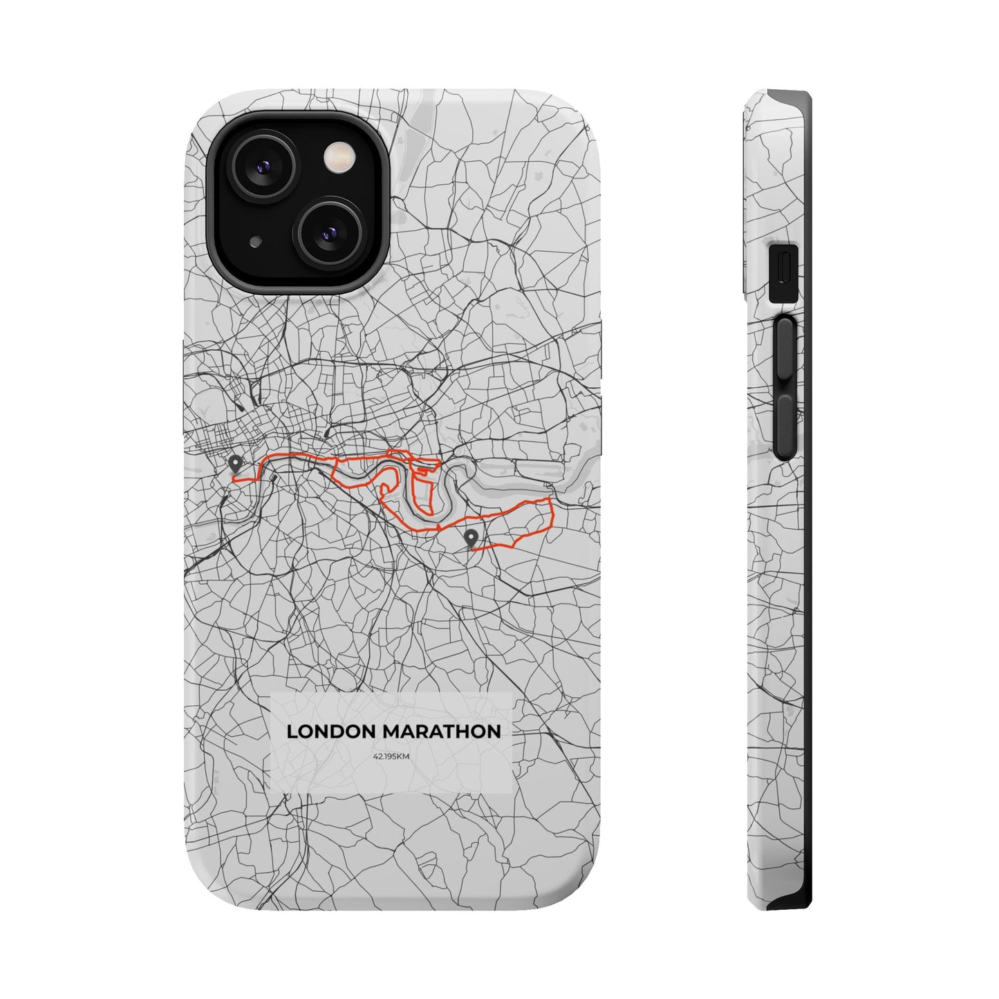 London Marathon Route Magnetic Impact-Resistant Phone Case