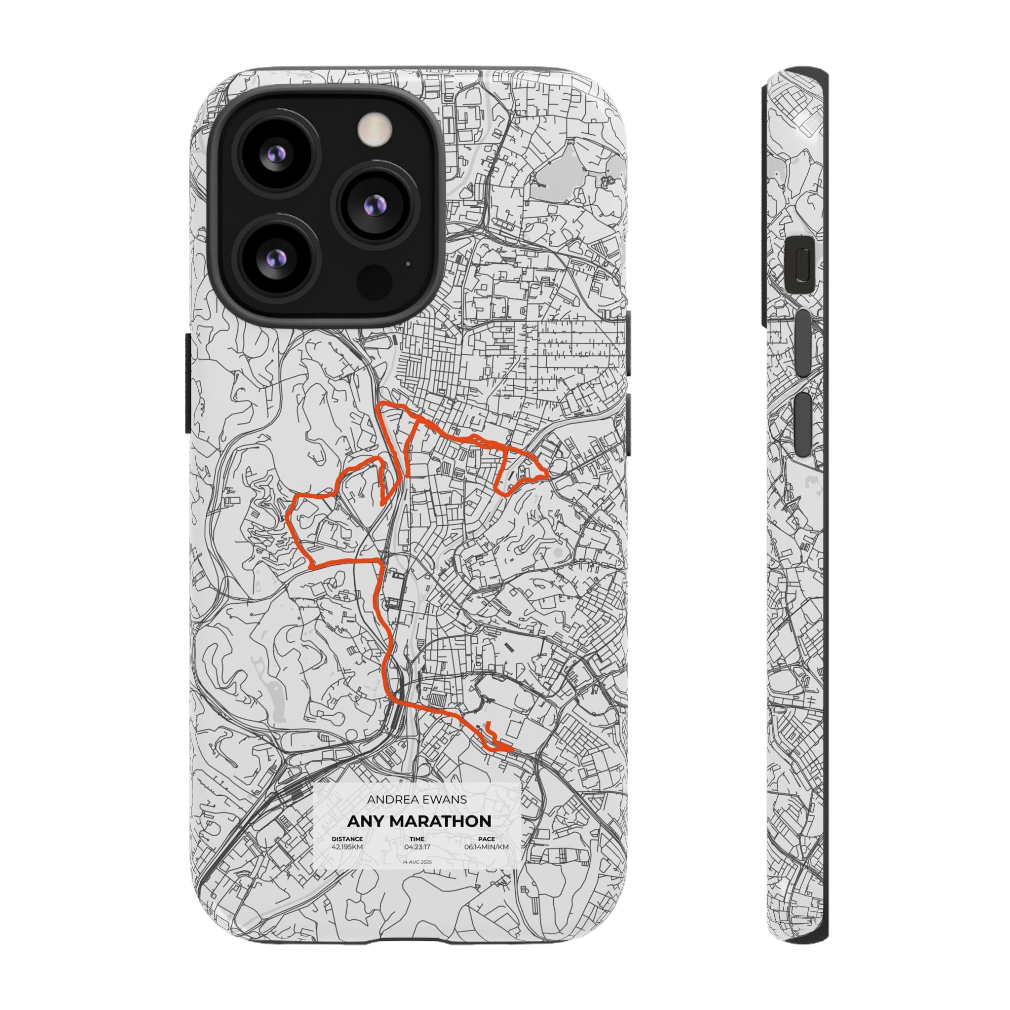 Customized Marathon Route Tough Phone Case