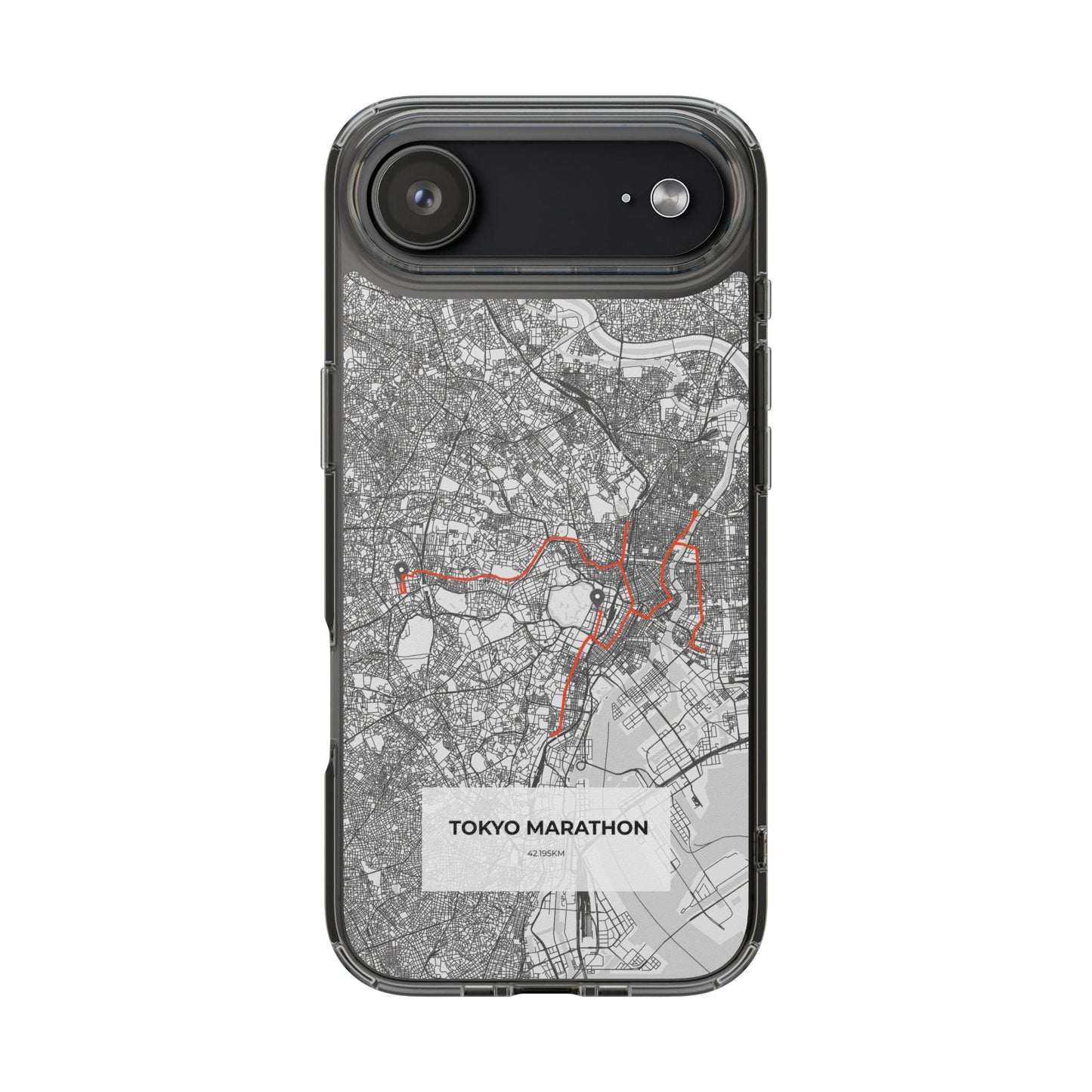 Tokyo Marathon Route Clear Impact-Resistant Phone Case