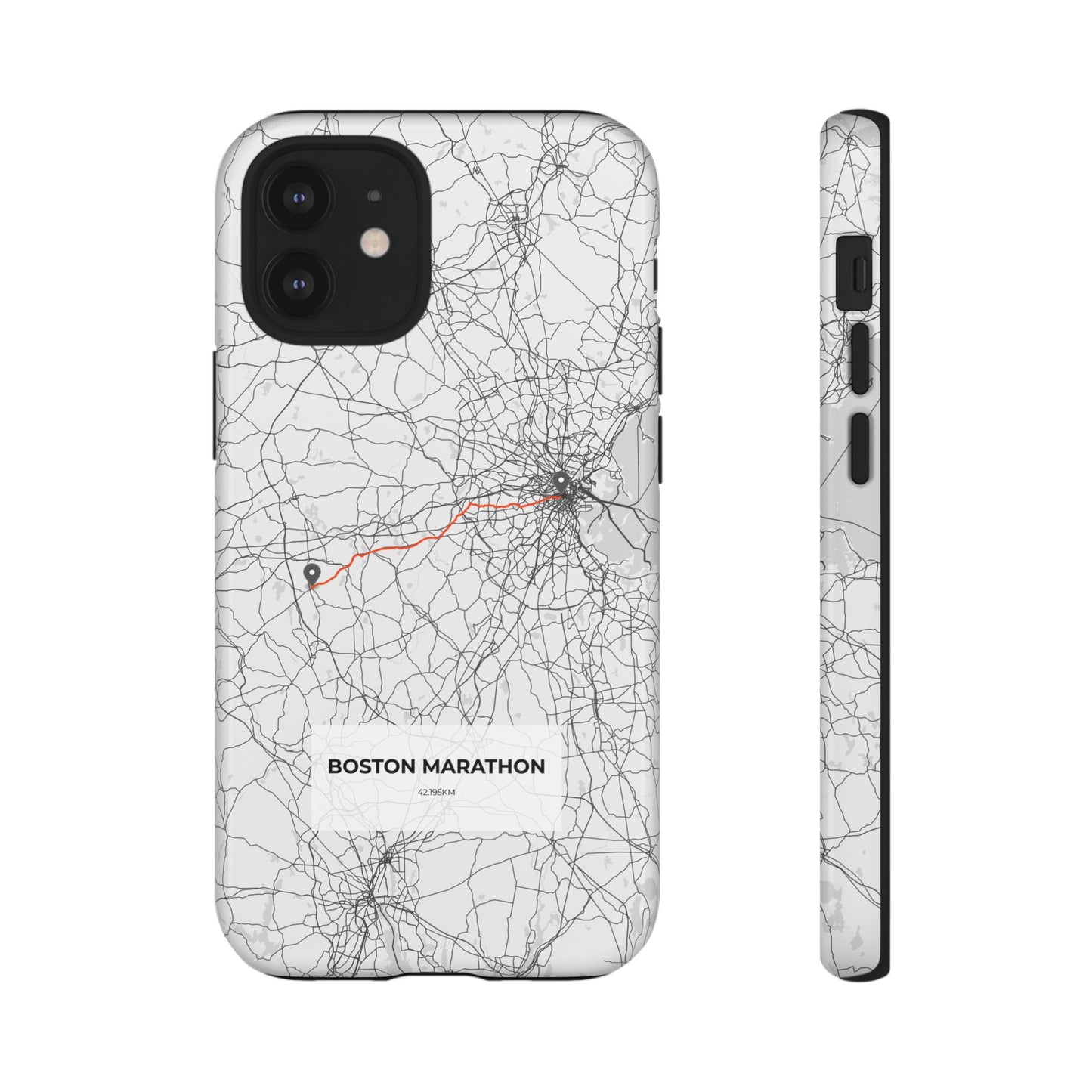 Boston Marathon Route Tough Phone Case