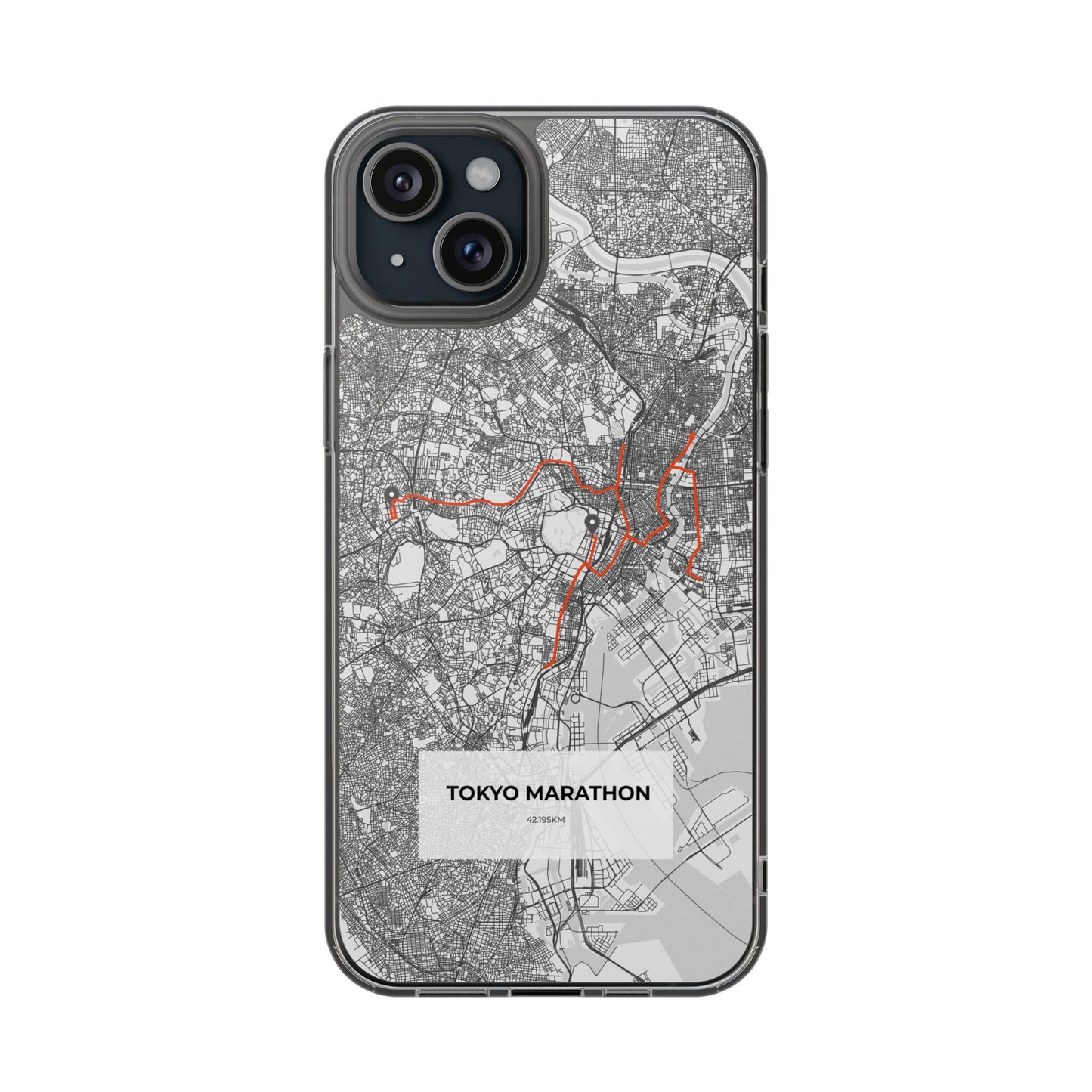 Tokyo Marathon Route Magnetic Clear Impact-Resistant Phone Case
