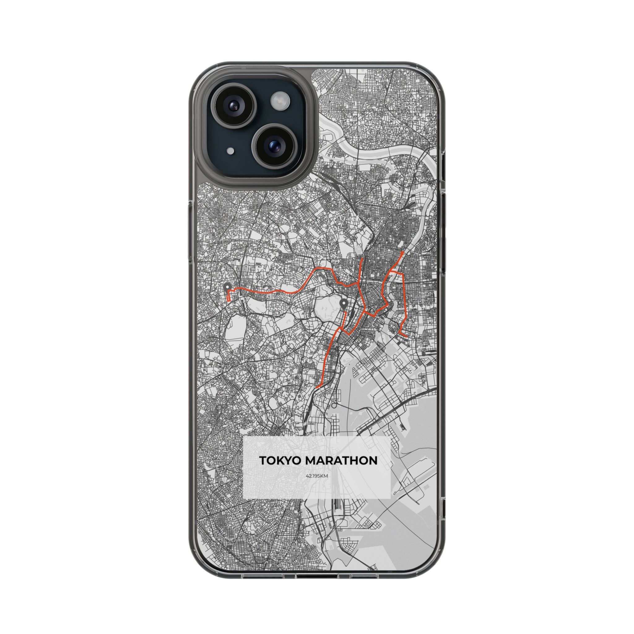 Tokyo Marathon Route Magnetic Clear Impact-Resistant Phone Case