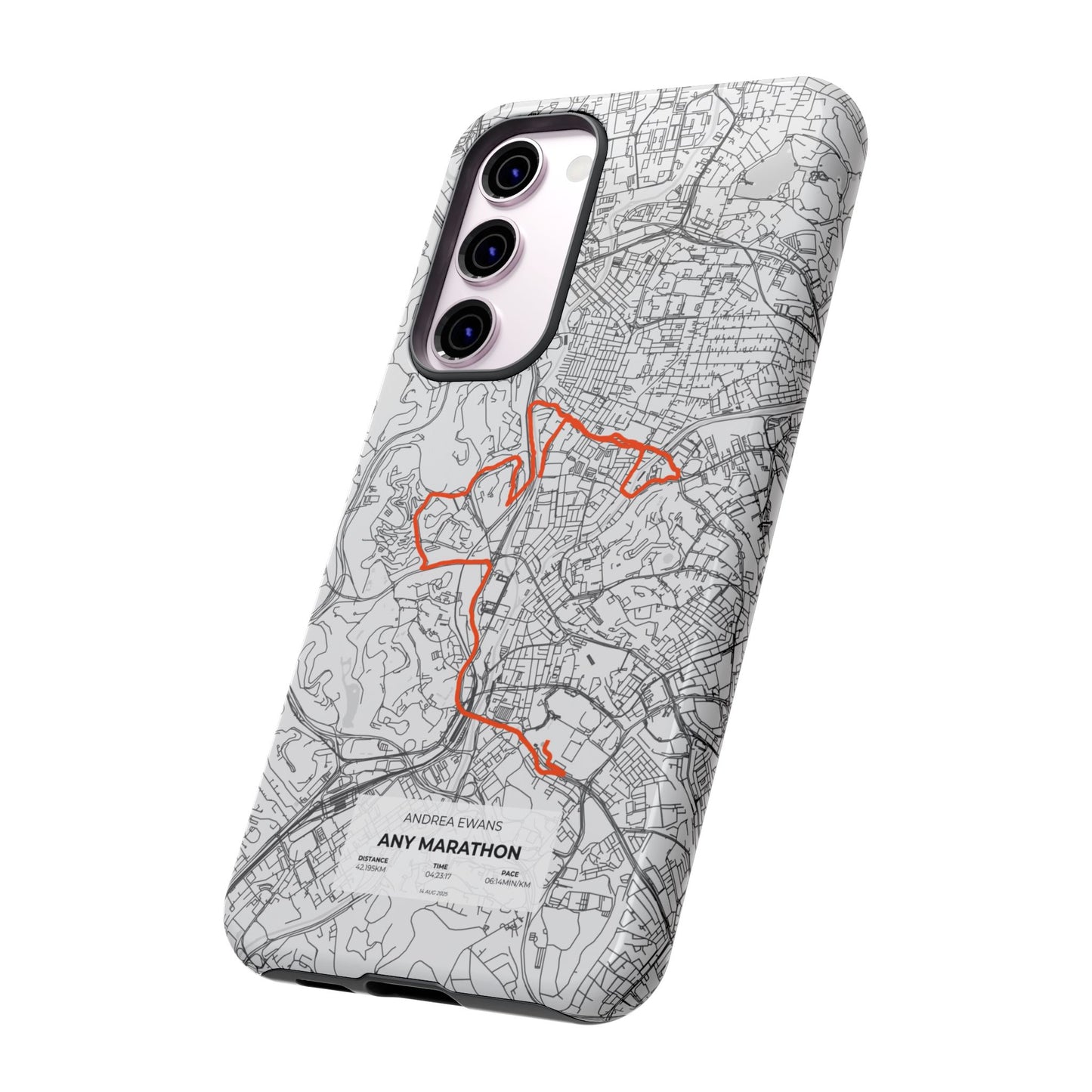Customized Marathon Route Tough Phone Case