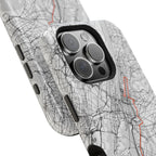 New York Marathon Route Magnetic Impact-Resistant Phone Case