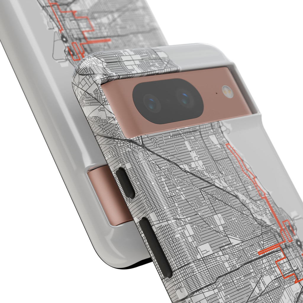 Chicago Marathon Route Tough Phone Case