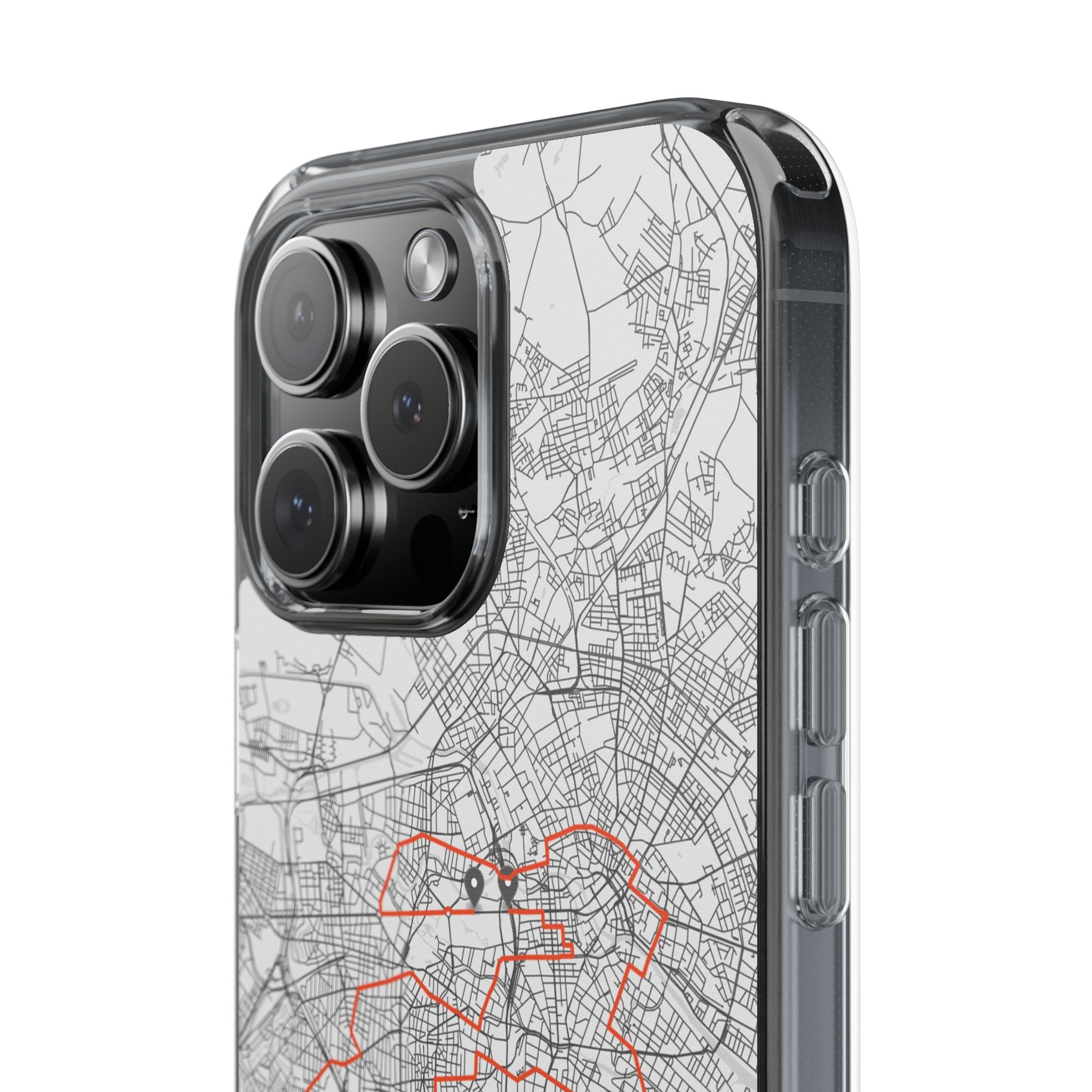 Berlin Marathon Route Clear Impact-Resistant Phone Case