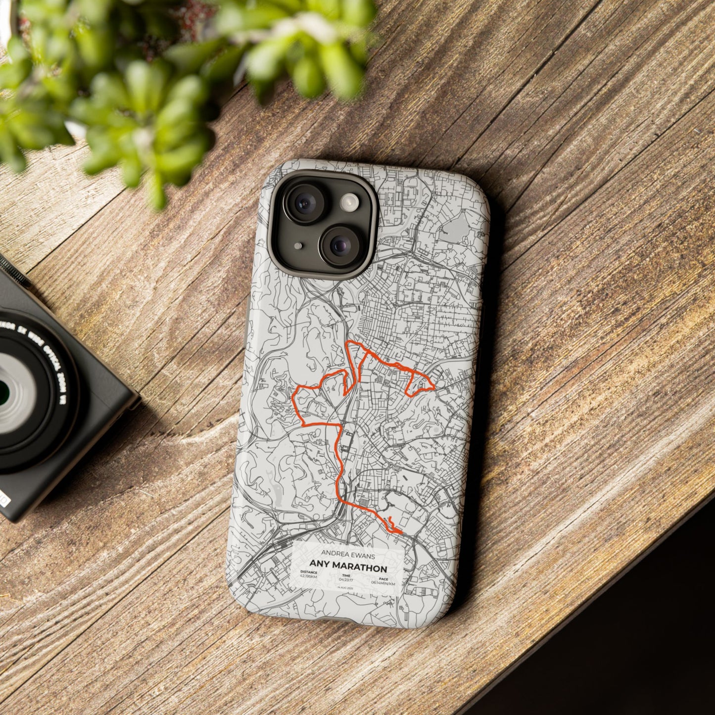 Customized Marathon Route Tough Phone Case
