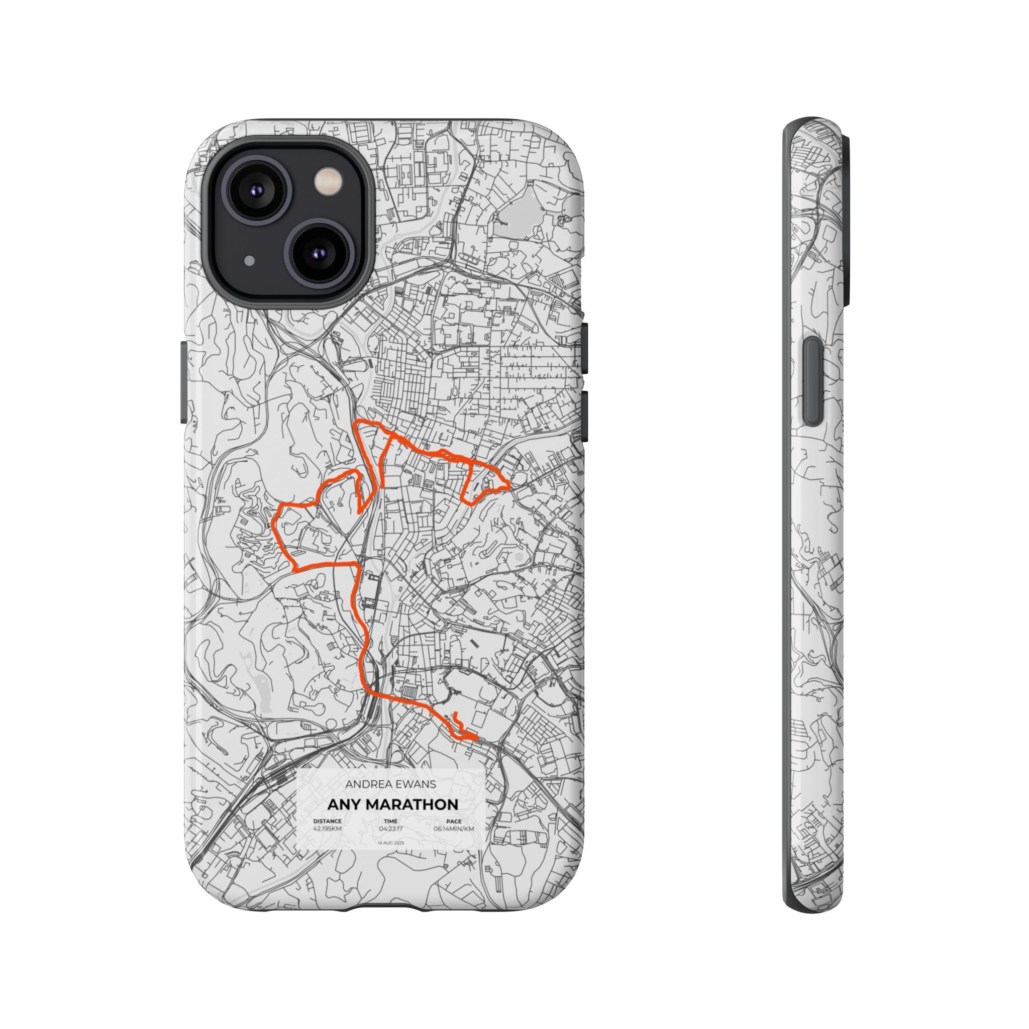 Customized Marathon Route Tough Phone Case