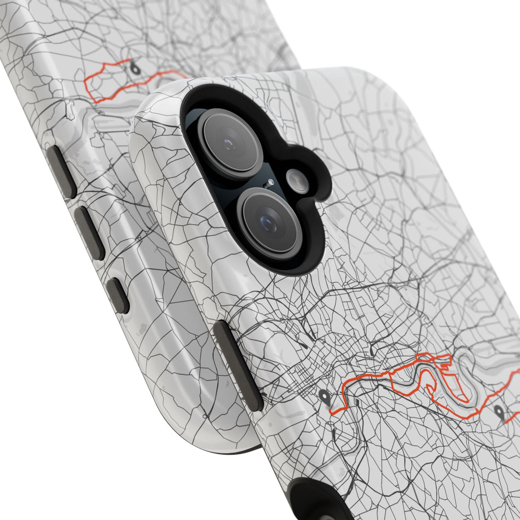 London Marathon Route Magnetic Impact-Resistant Phone Case