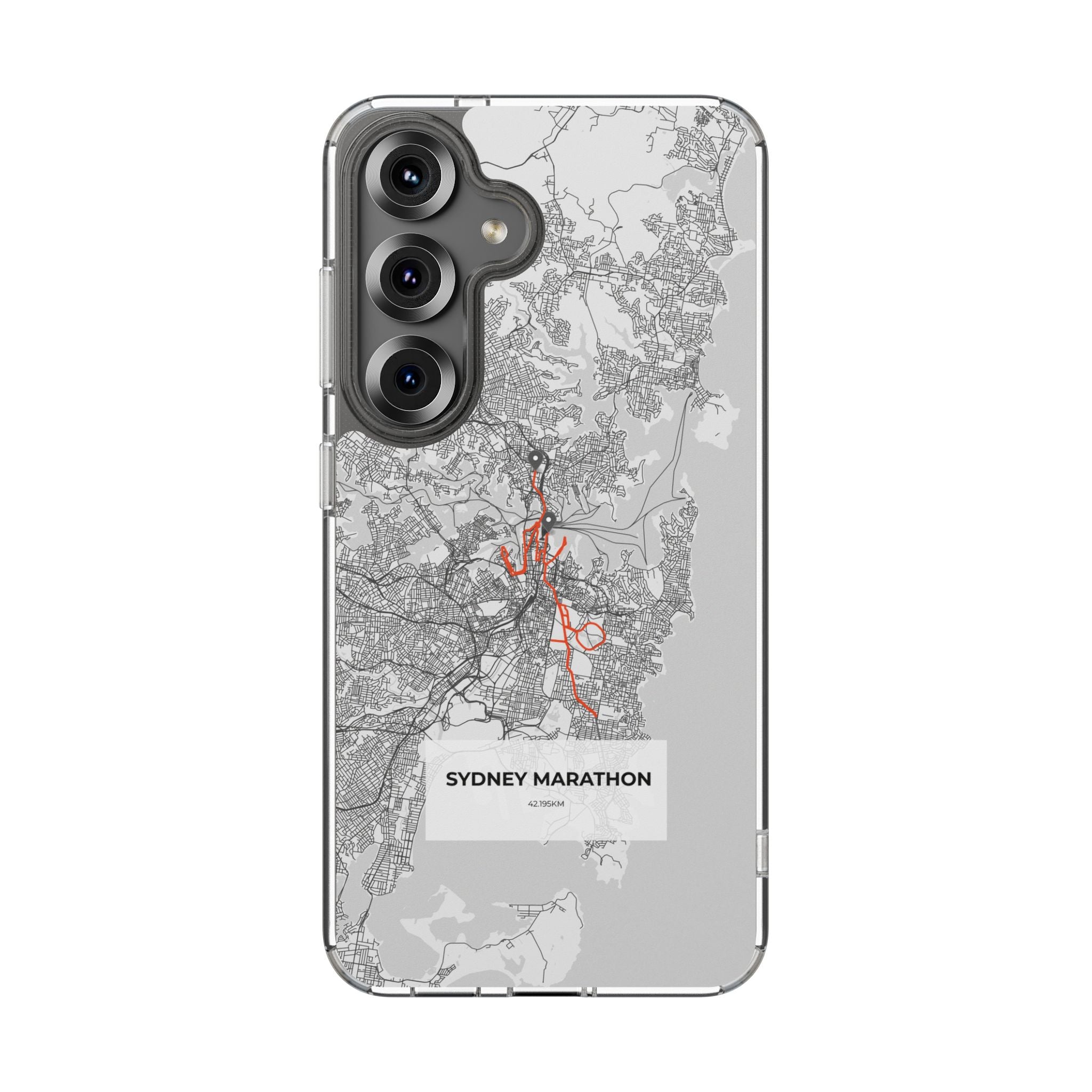 Sydney Marathon Route Clear Impact-Resistant Phone Case