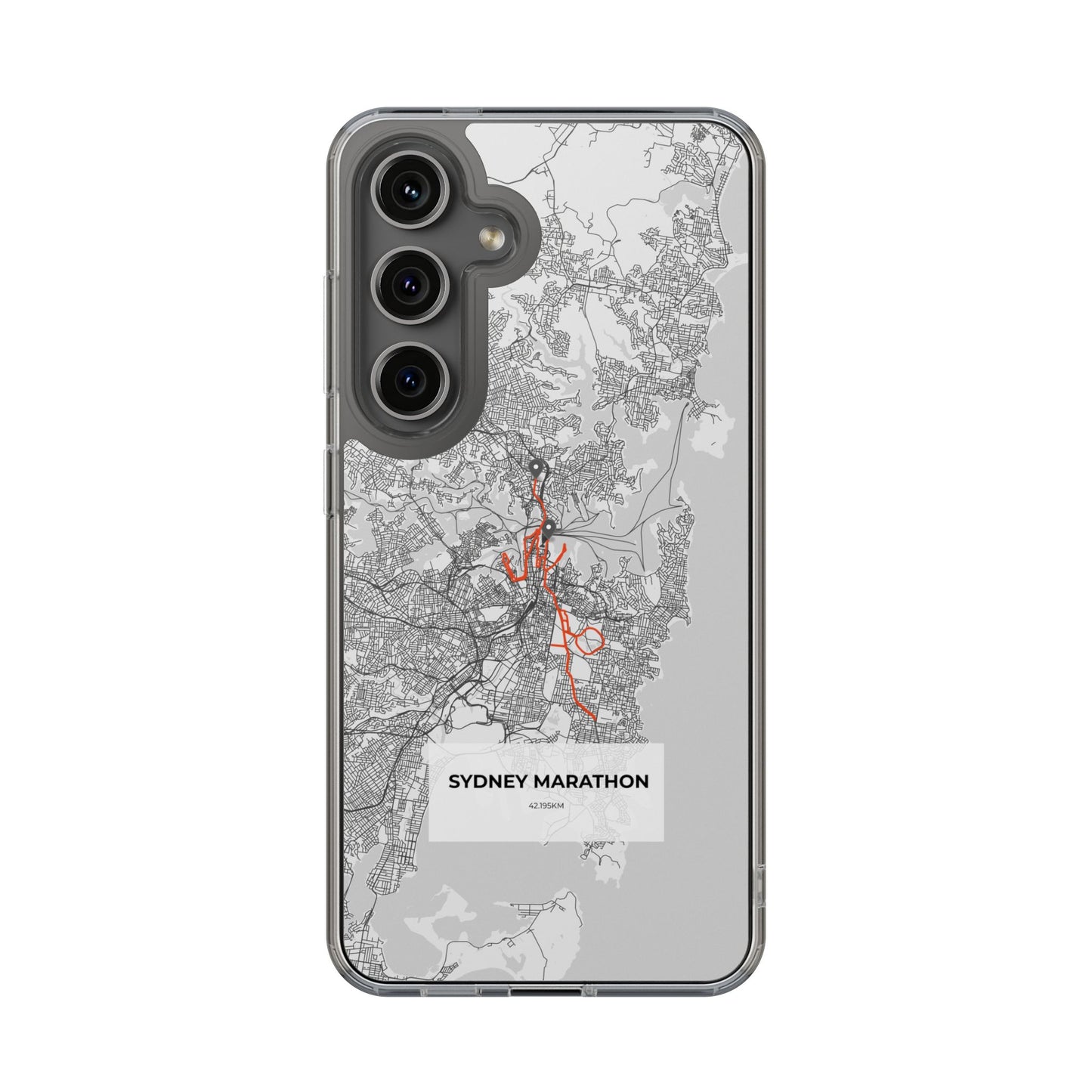 Sydney Marathon Route Clear Impact-Resistant Phone Case