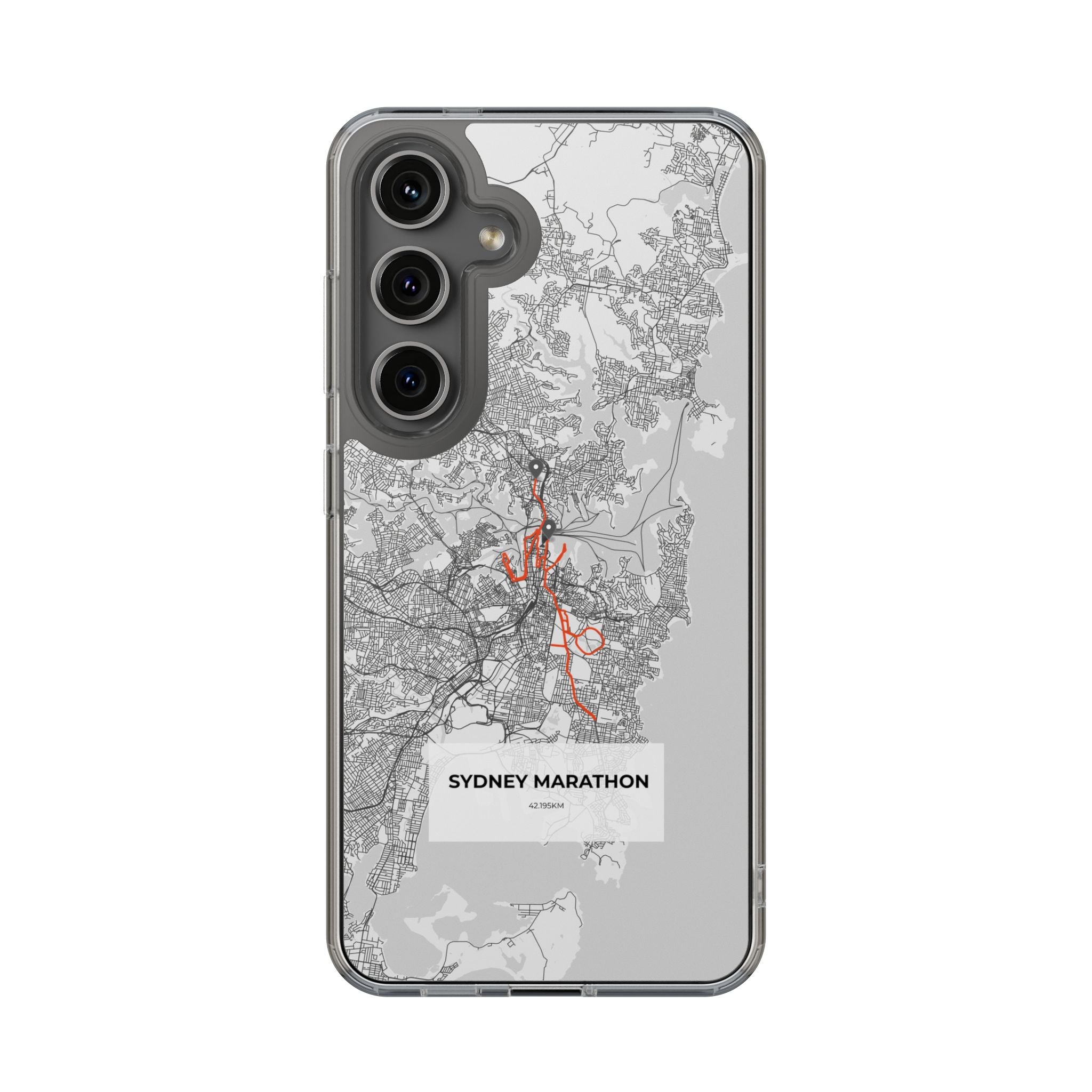 Sydney Marathon Route Clear Impact-Resistant Phone Case