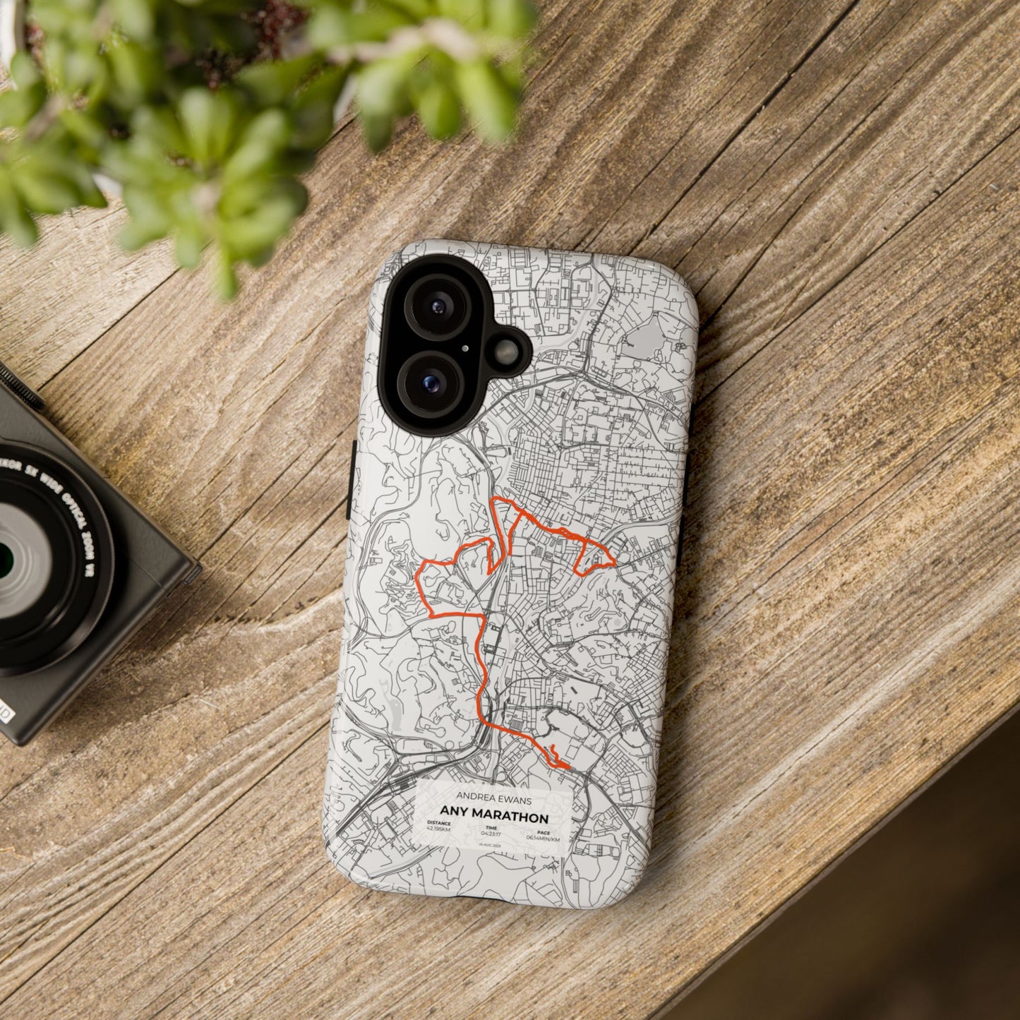Customized Marathon Route Tough Phone Case