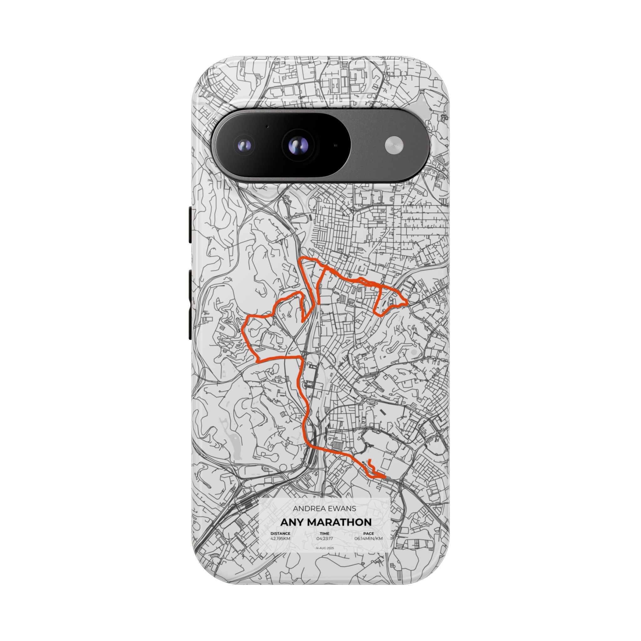 Customized Marathon Route Tough Phone Case