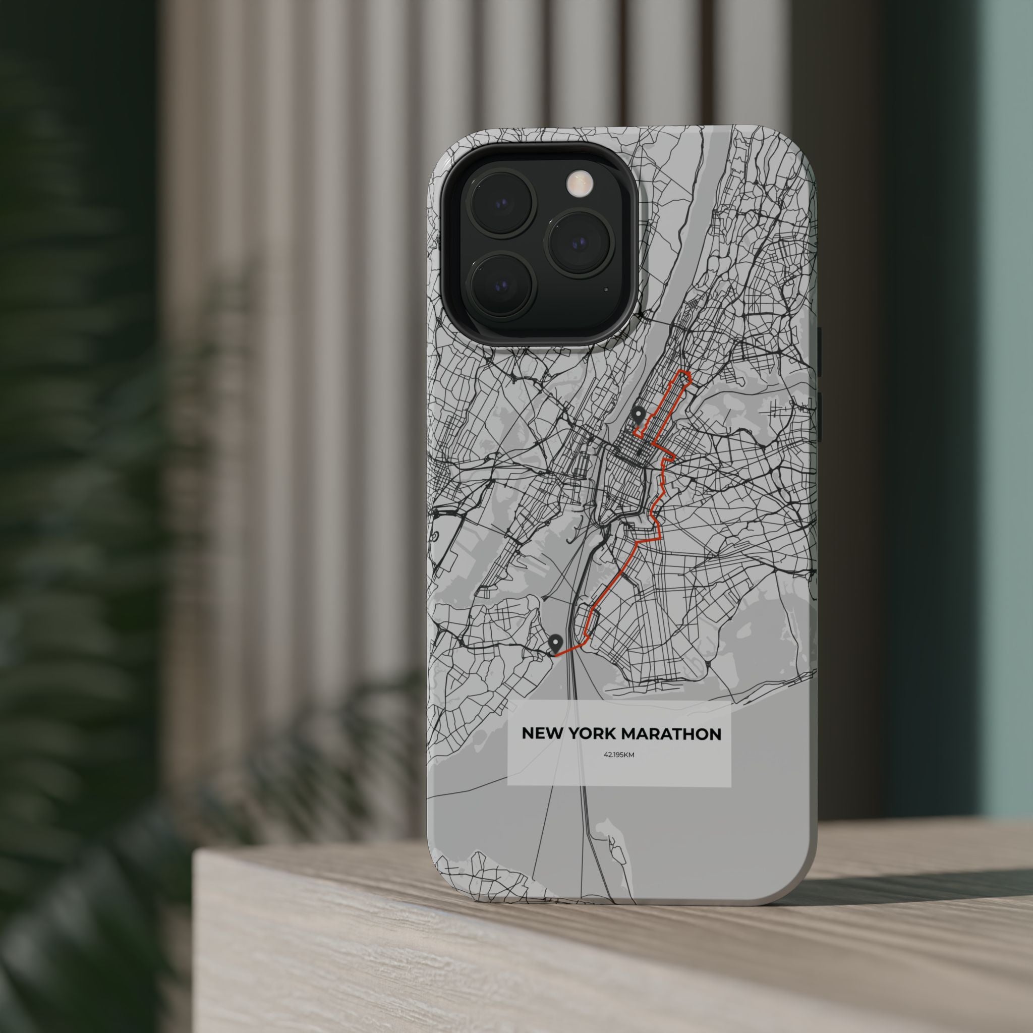 New York Marathon Route Magnetic Impact-Resistant Phone Case