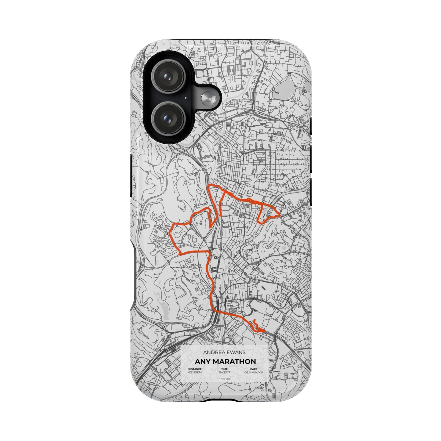 Customized Marathon Route Magnetic Impact-Resistant Phone Case