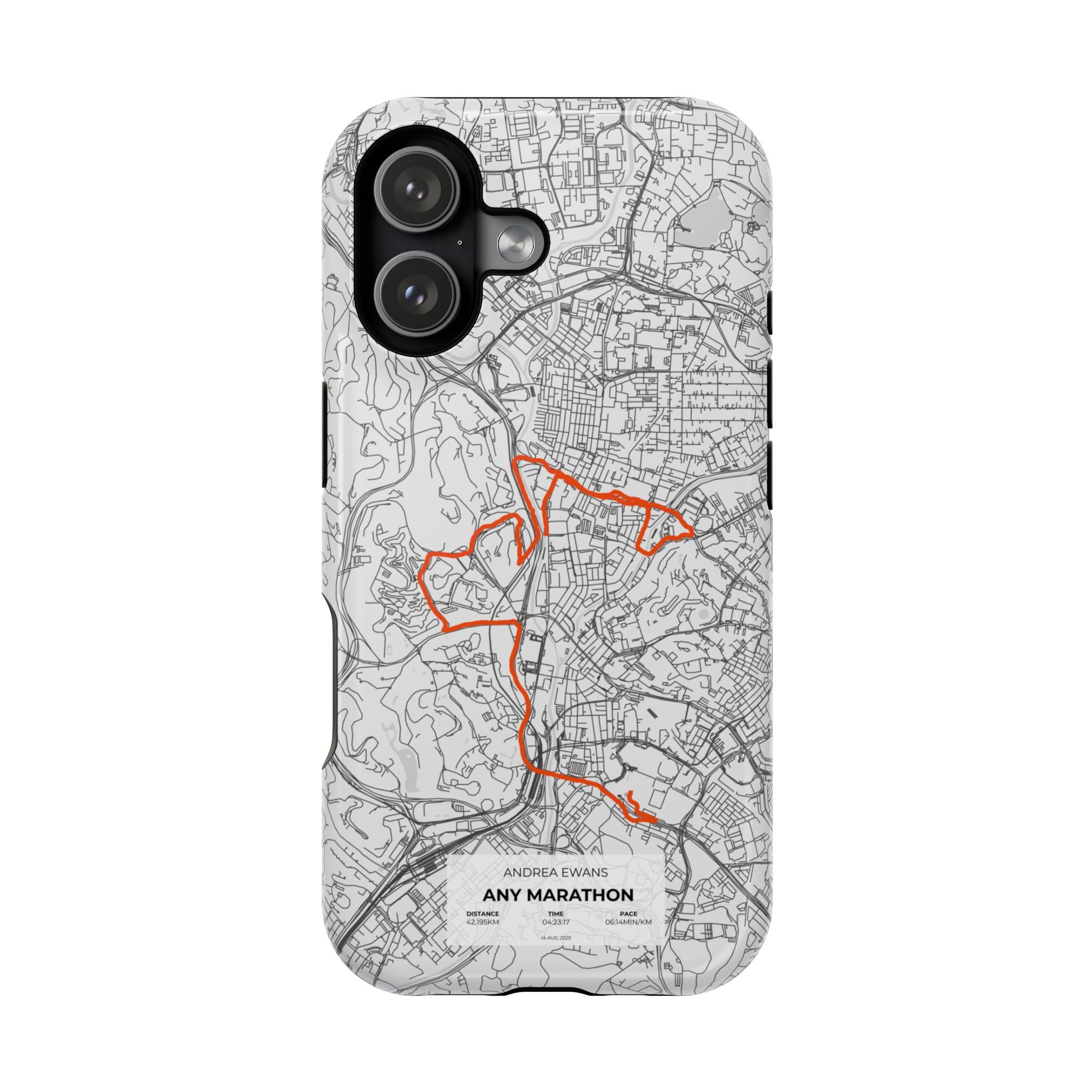Customized Marathon Route Magnetic Impact-Resistant Phone Case