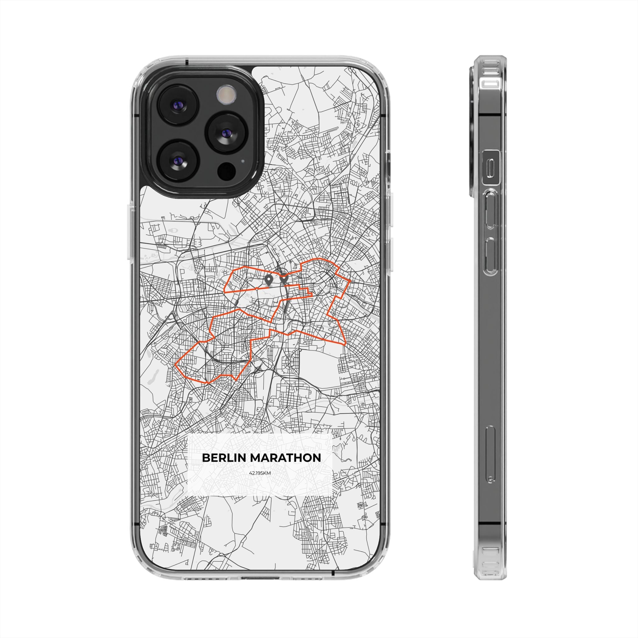 Berlin Marathon Route Magnetic Clear Impact-Resistant Phone Case