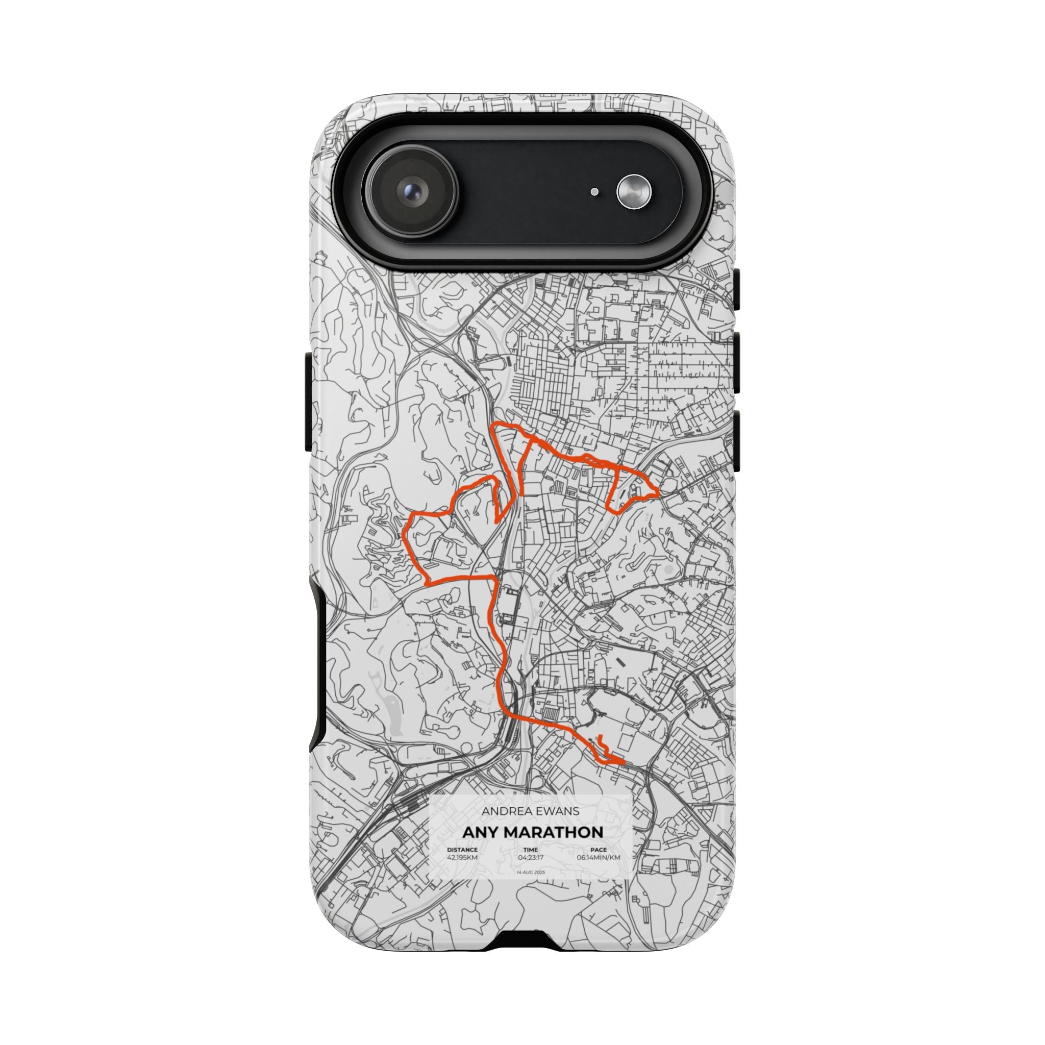 Customized Marathon Route Tough Phone Case