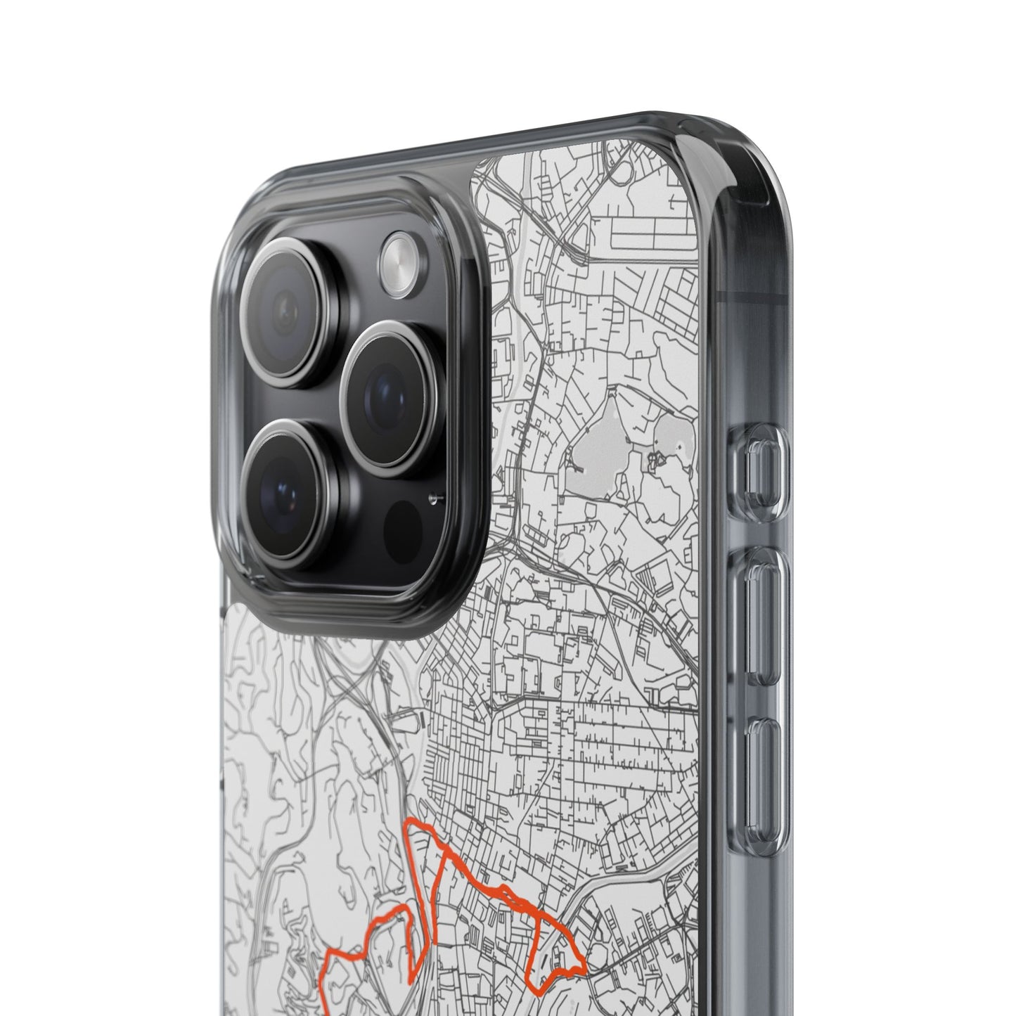 Customized Marathon Route Clear Impact-Resistant Phone Case