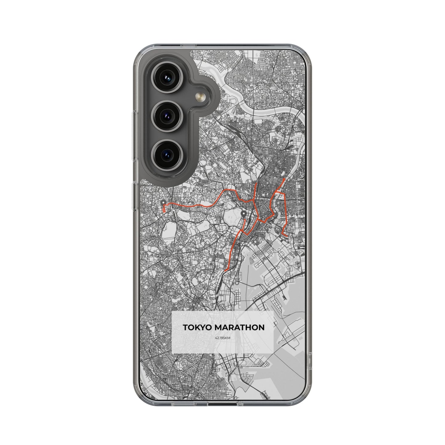 Tokyo Marathon Route Clear Impact-Resistant Phone Case