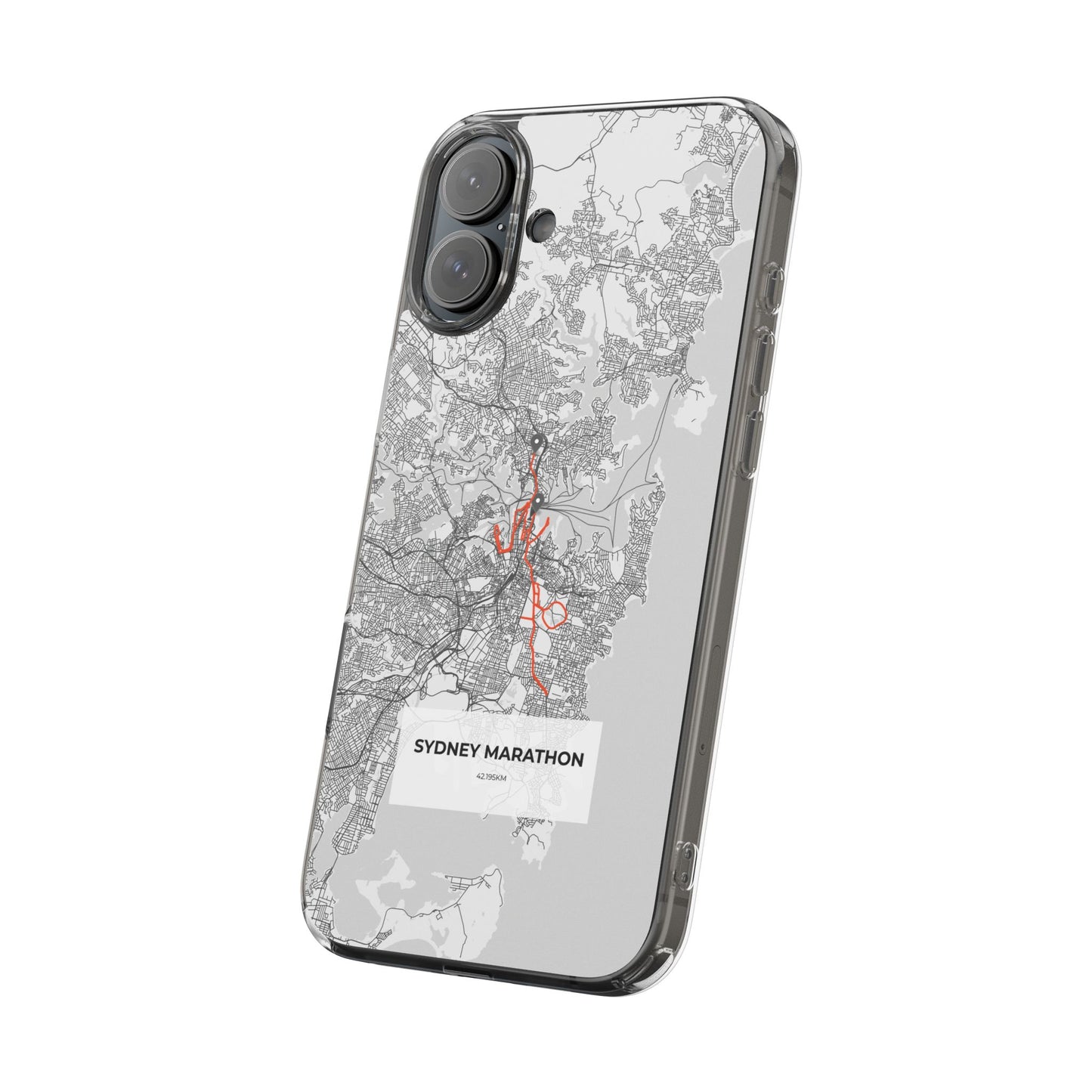 Sydney Marathon Route Clear Impact-Resistant Phone Case