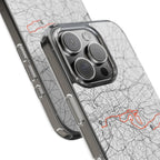 London Marathon Route Clear Impact-Resistant Phone Case