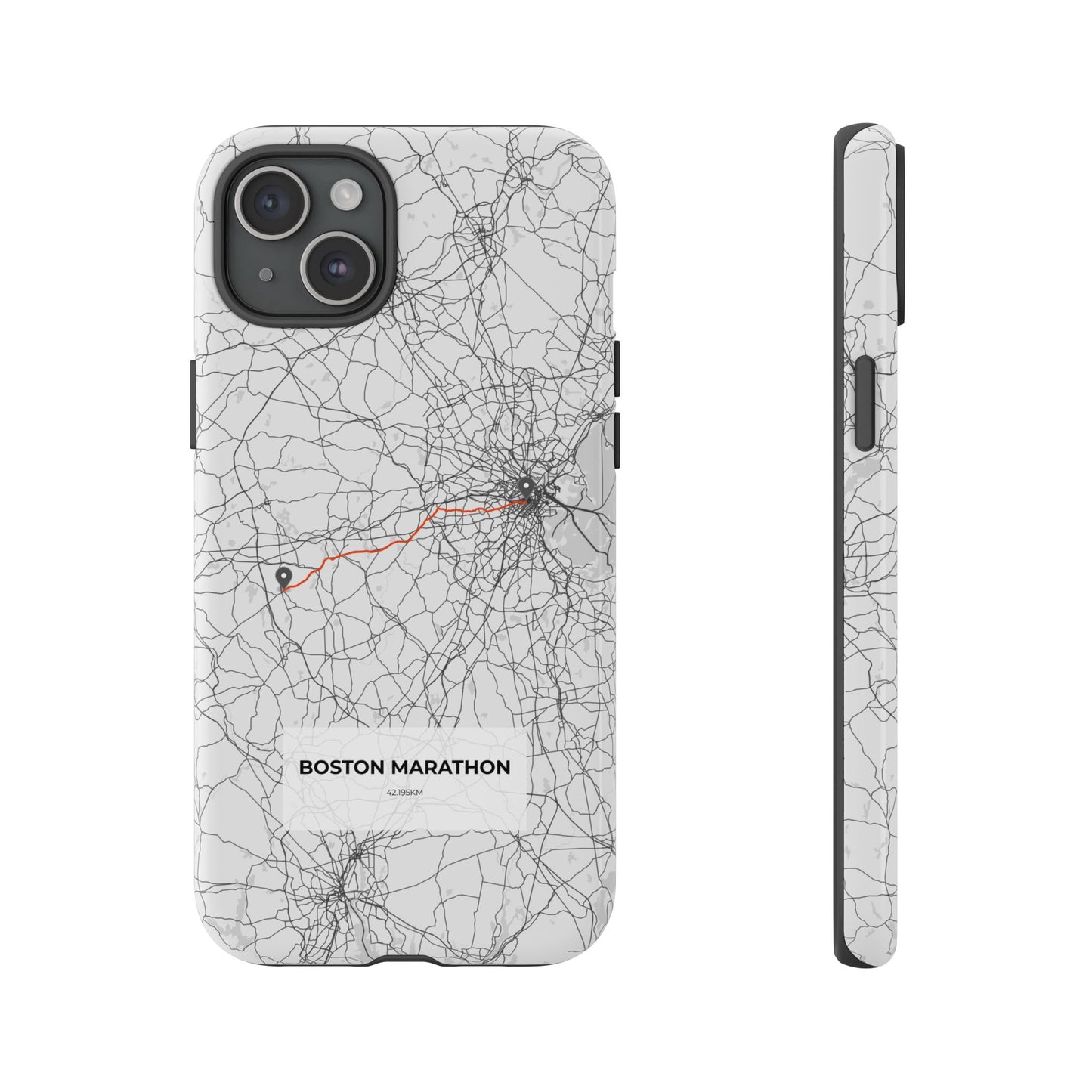 Boston Marathon Route Tough Phone Case