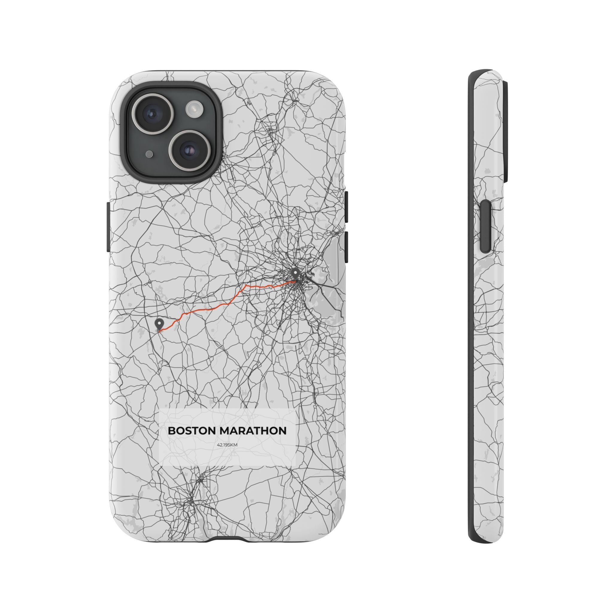 Boston Marathon Route Tough Phone Case
