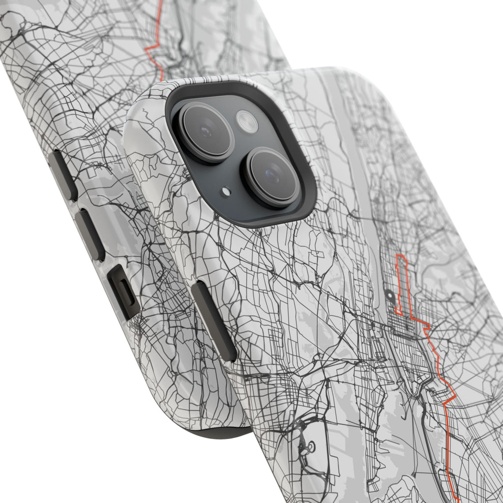 New York Marathon Route Magnetic Impact-Resistant Phone Case