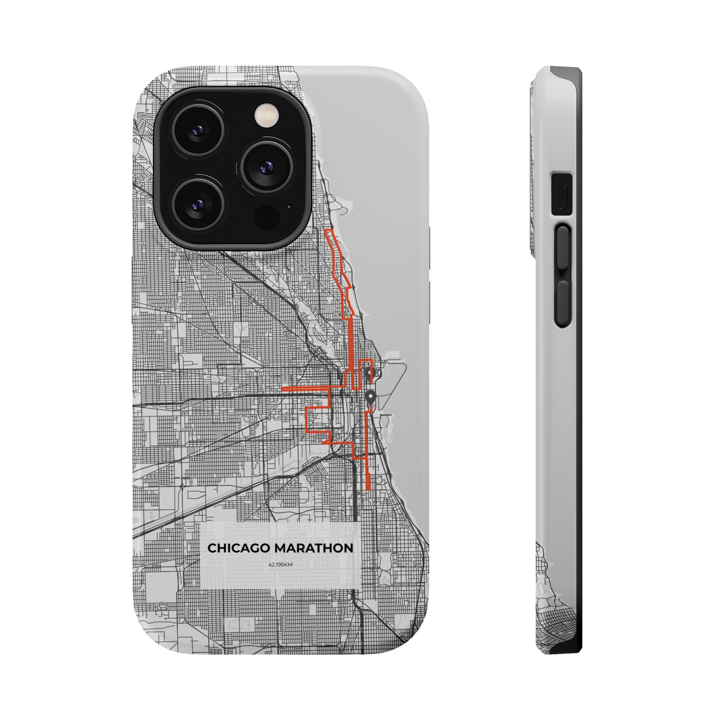 Chicago Marathon Route Magnetic Impact-Resistant Phone Case