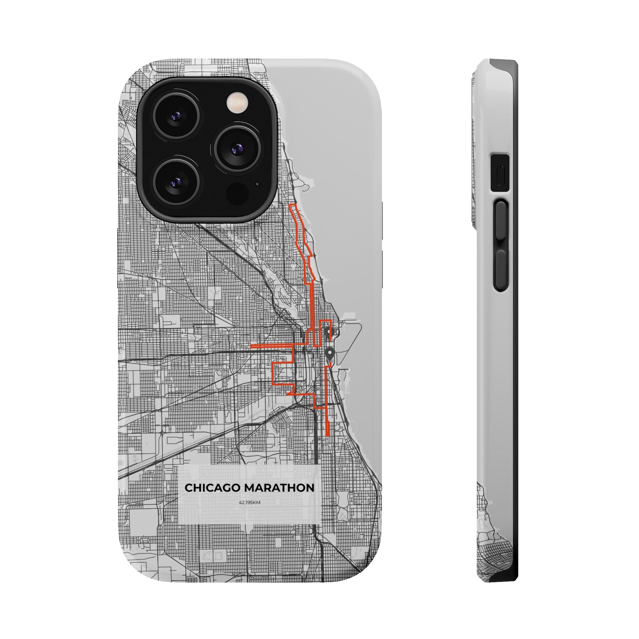 Chicago Marathon Route Magnetic Impact-Resistant Phone Case