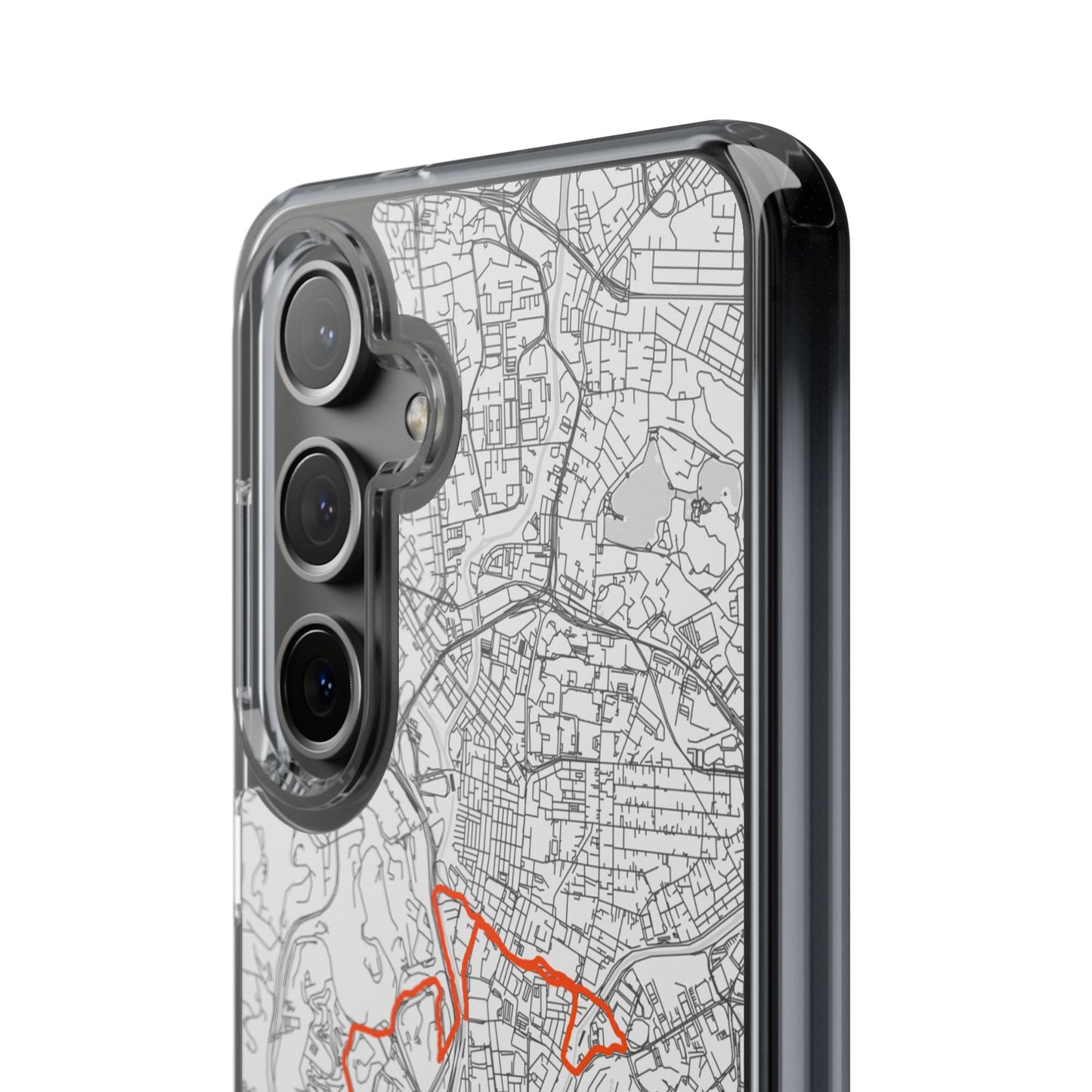 Customized Marathon Route Clear Impact-Resistant Phone Case