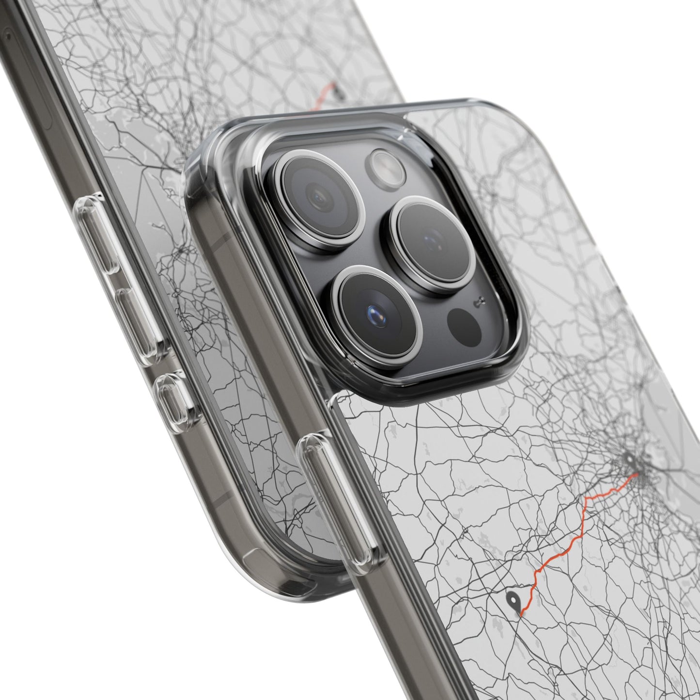 Boston Marathon Route Clear Impact-Resistant Phone Case