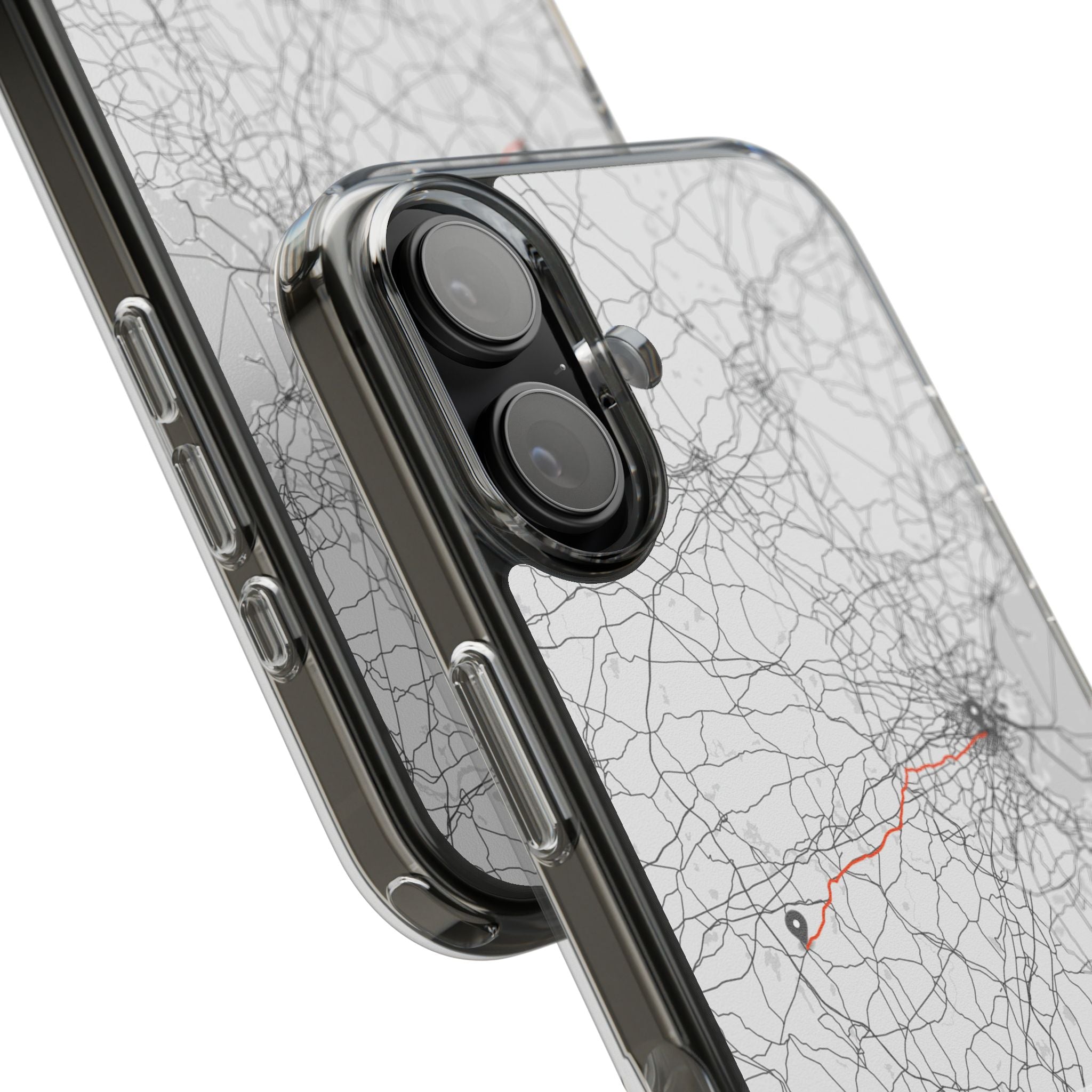 Boston Marathon Route Clear Impact-Resistant Phone Case