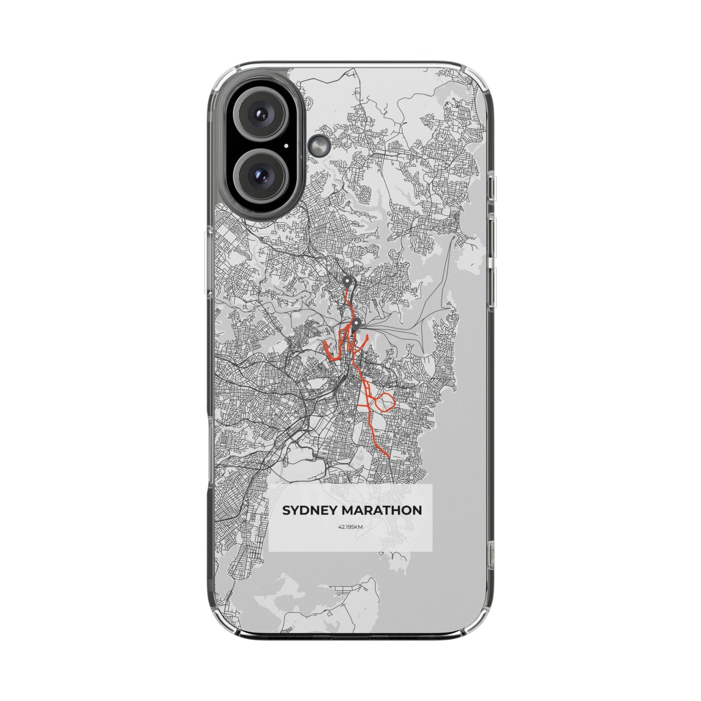 Sydney Marathon Route Magnetic Clear Impact-Resistant Phone Case