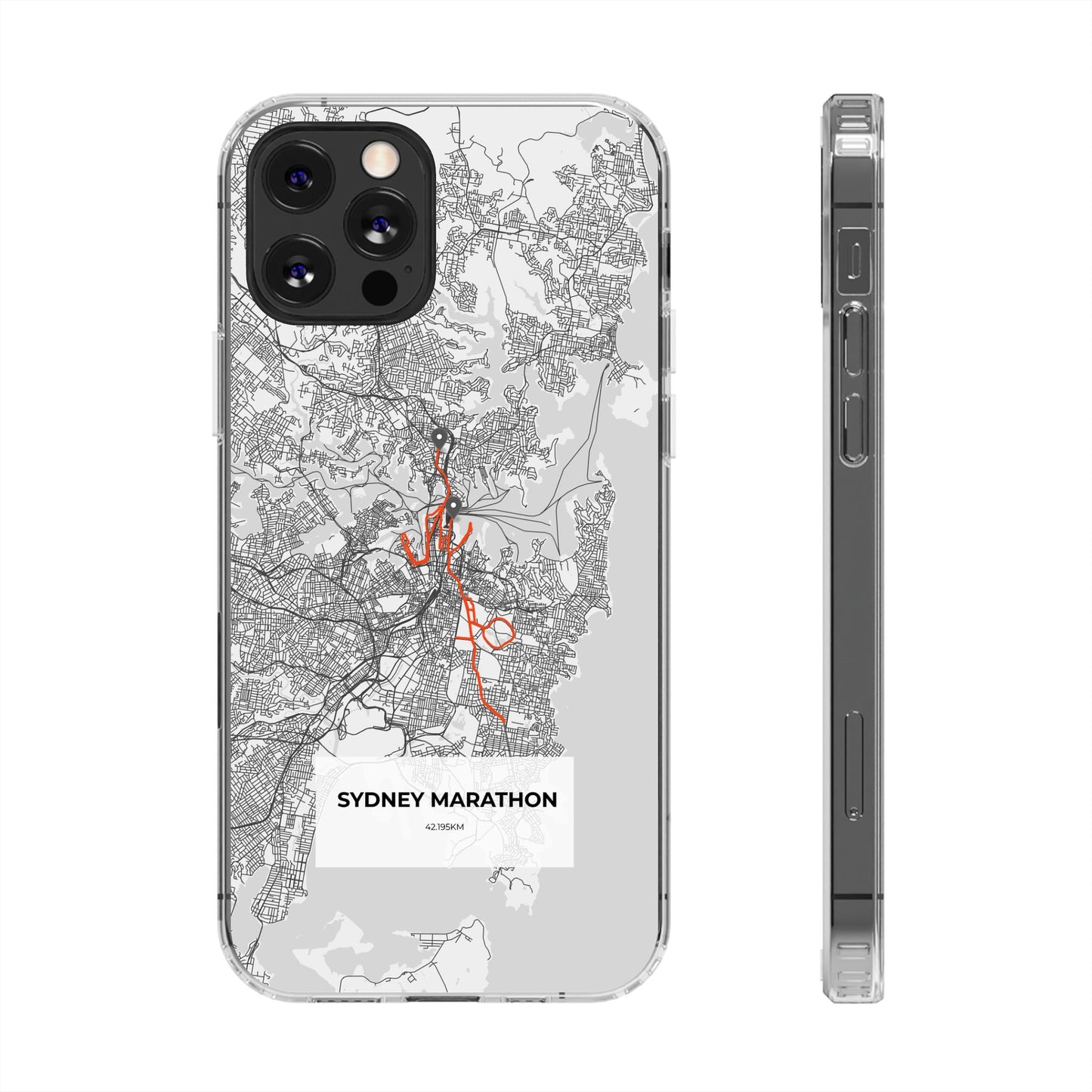 Sydney Marathon Route Magnetic Clear Impact-Resistant Phone Case