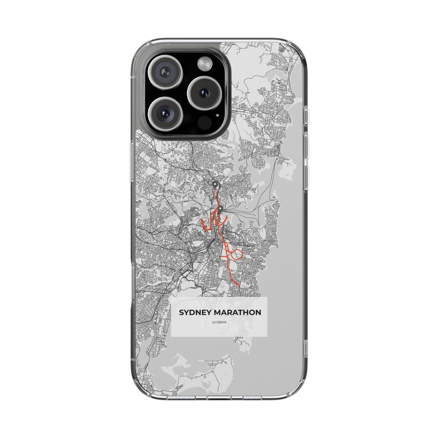 Sydney Marathon Route Clear Impact-Resistant Phone Case