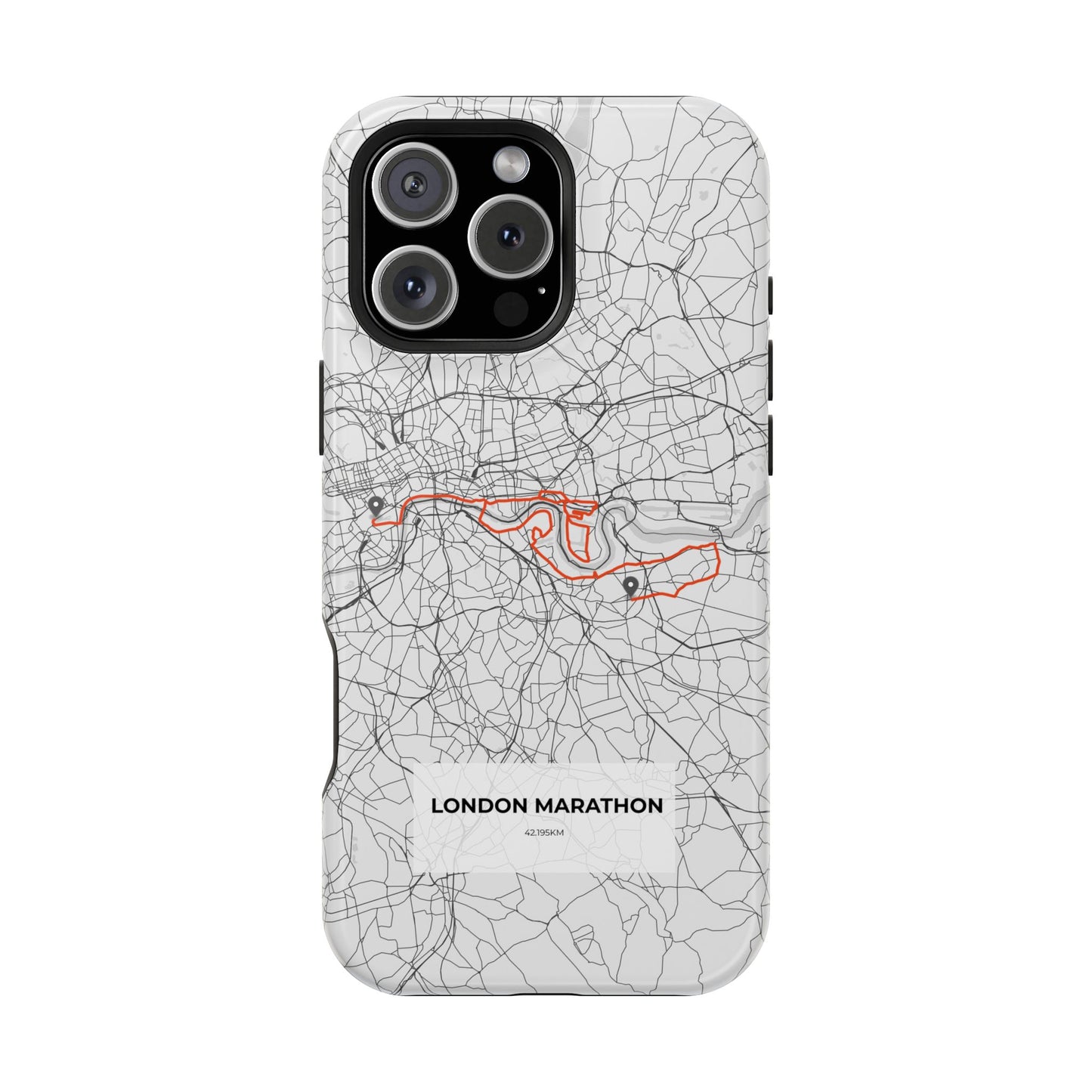 London Marathon Route Magnetic Impact-Resistant Phone Case