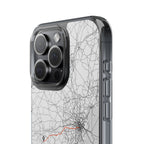 Boston Marathon Route Clear Impact-Resistant Phone Case