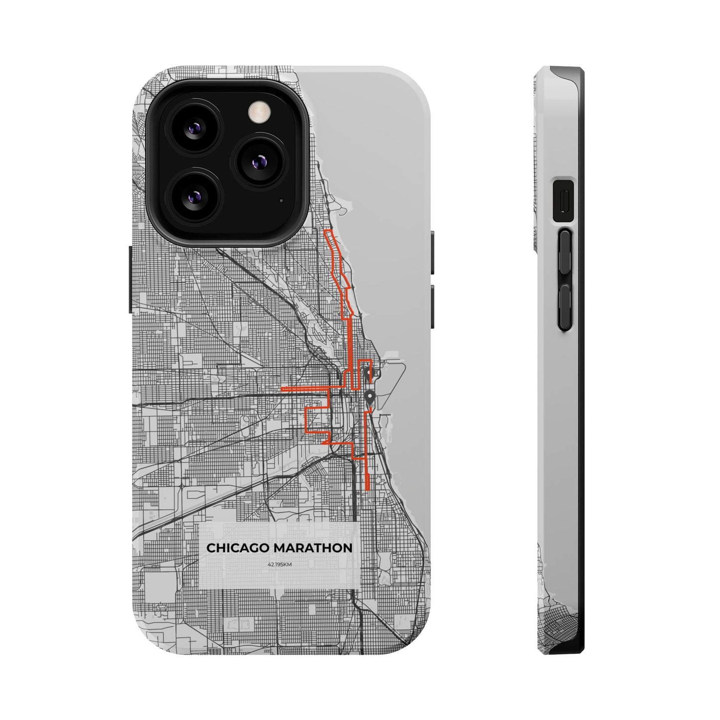 Chicago Marathon Route Magnetic Impact-Resistant Phone Case