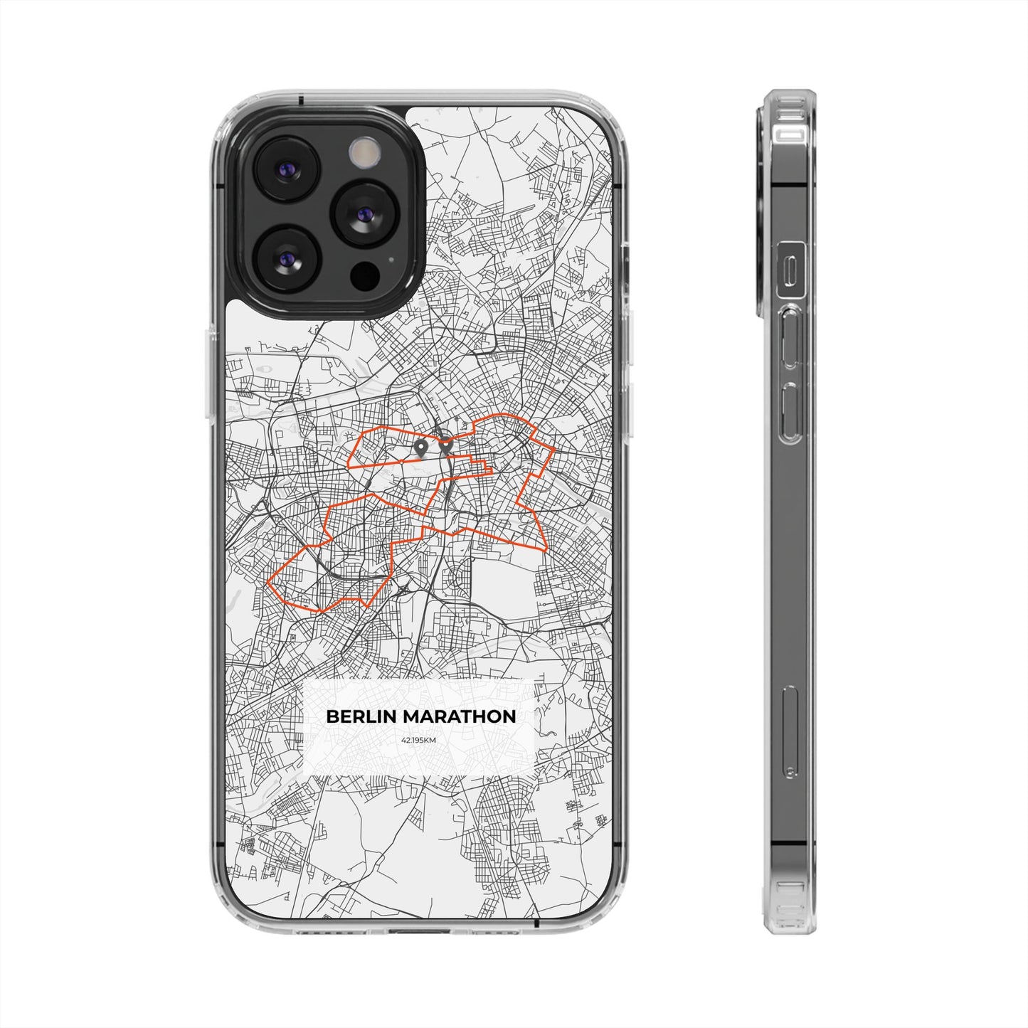Berlin Marathon Route Clear Impact-Resistant Phone Case