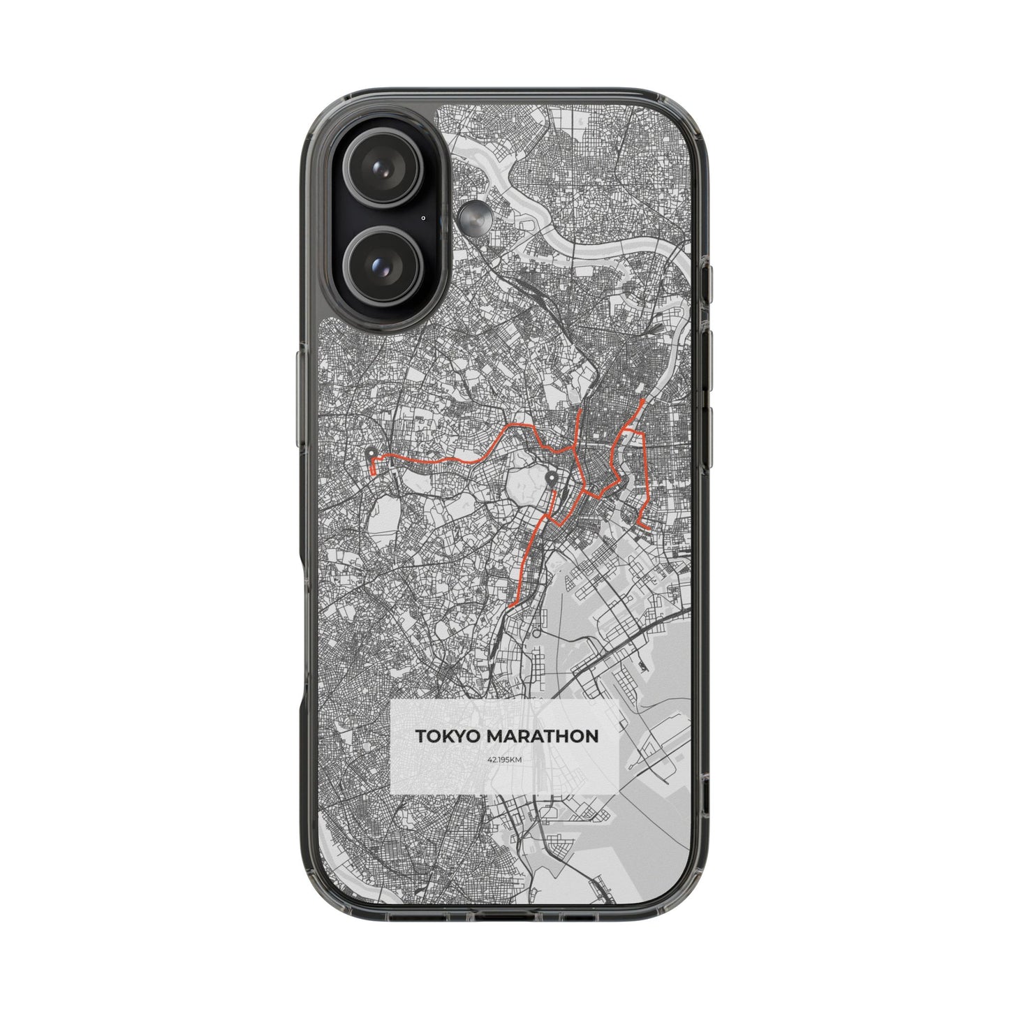Tokyo Marathon Route Clear Impact-Resistant Phone Case