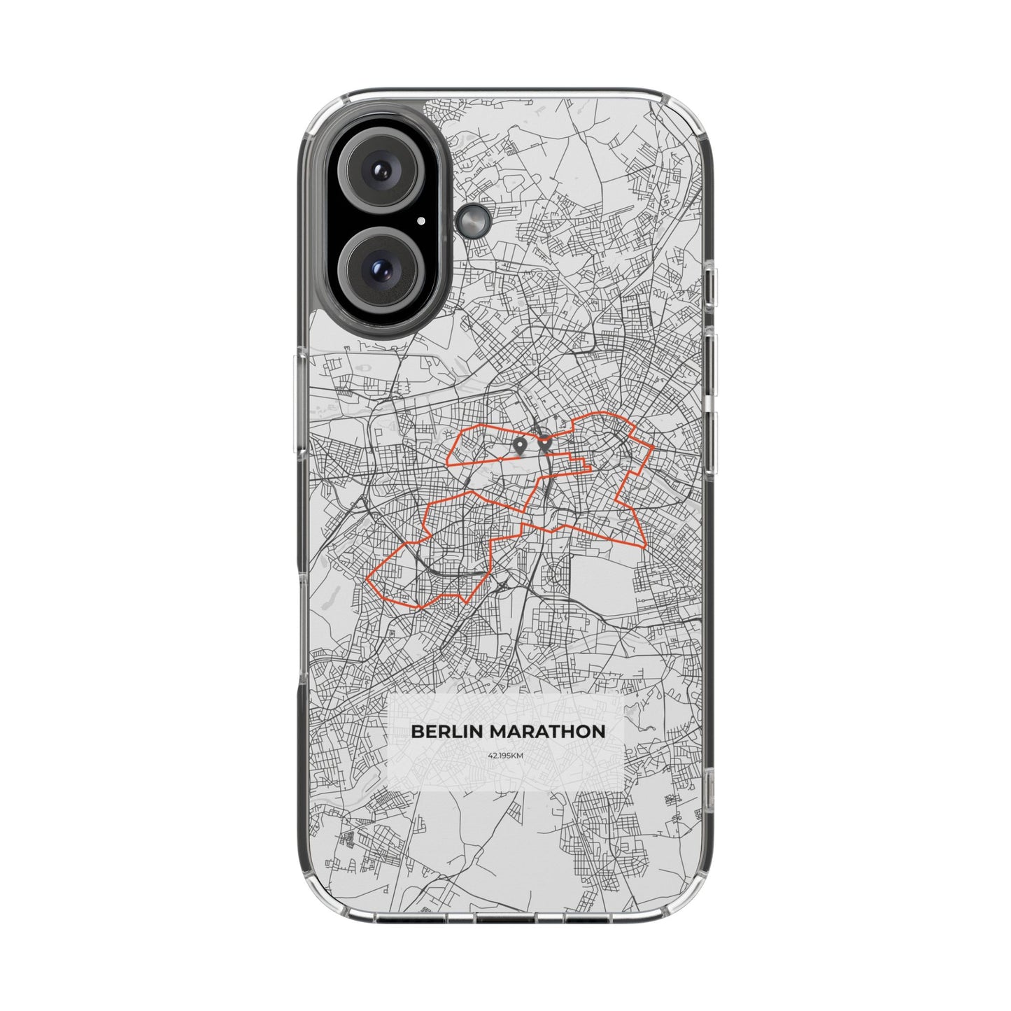 Berlin Marathon Route Magnetic Clear Impact-Resistant Phone Case