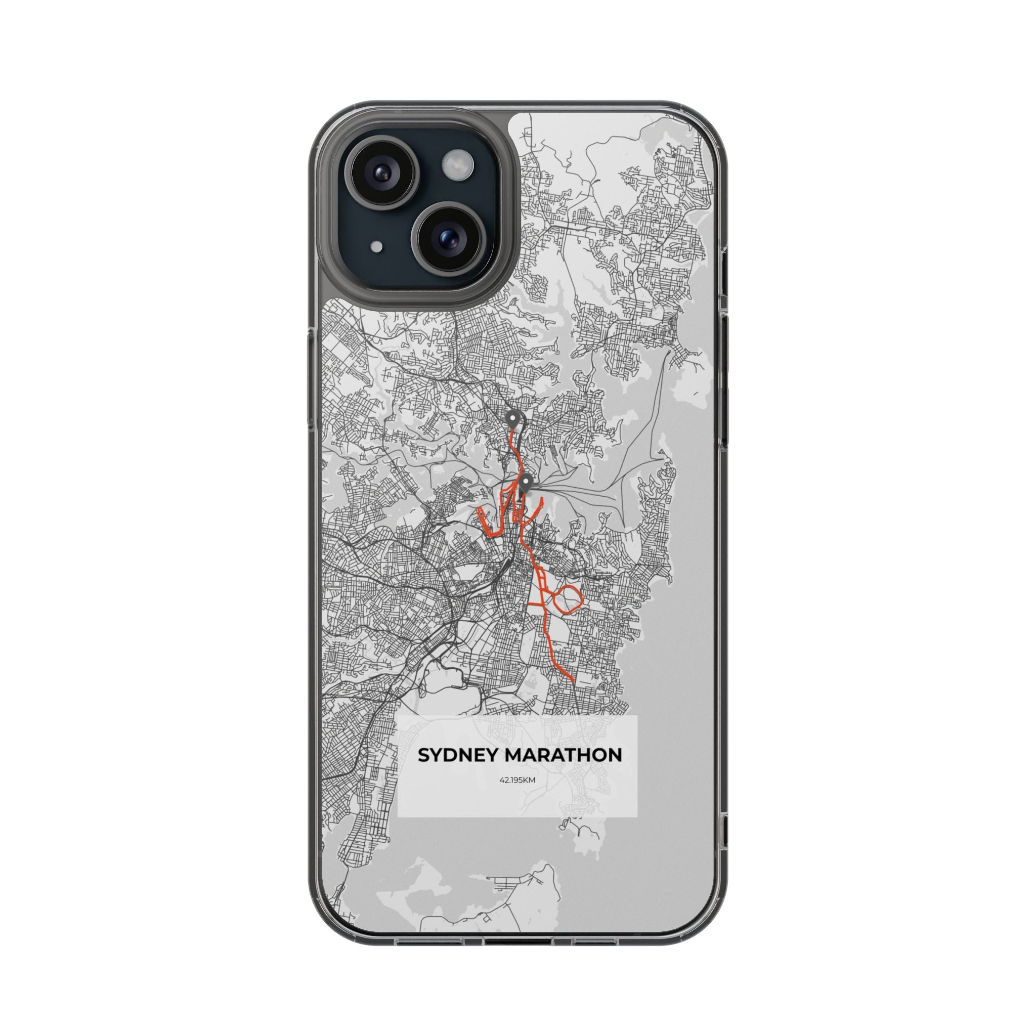Sydney Marathon Route Magnetic Clear Impact-Resistant Phone Case