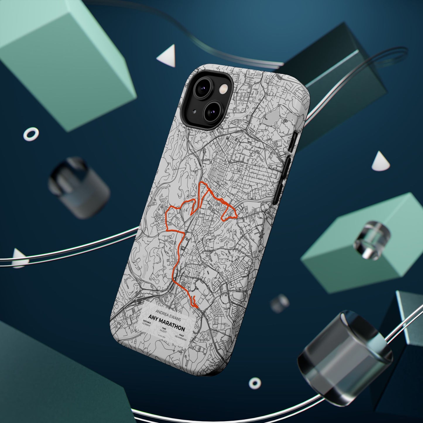 Customized Marathon Route Magnetic Impact-Resistant Phone Case