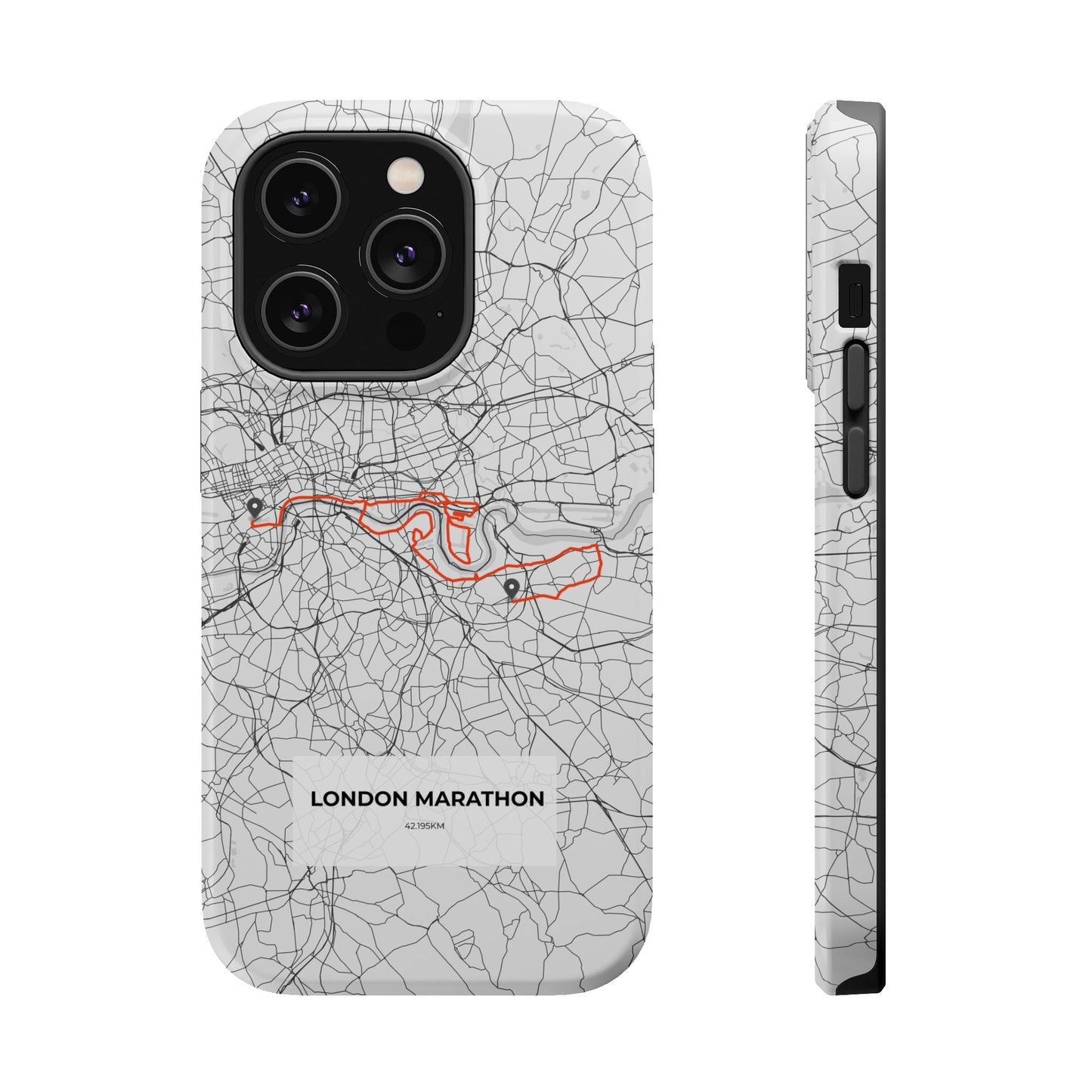 London Marathon Route Magnetic Impact-Resistant Phone Case