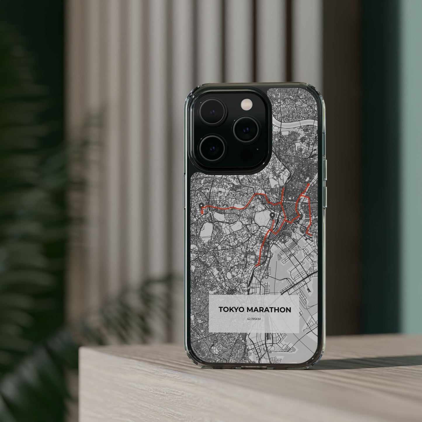 Tokyo Marathon Route Clear Impact-Resistant Phone Case