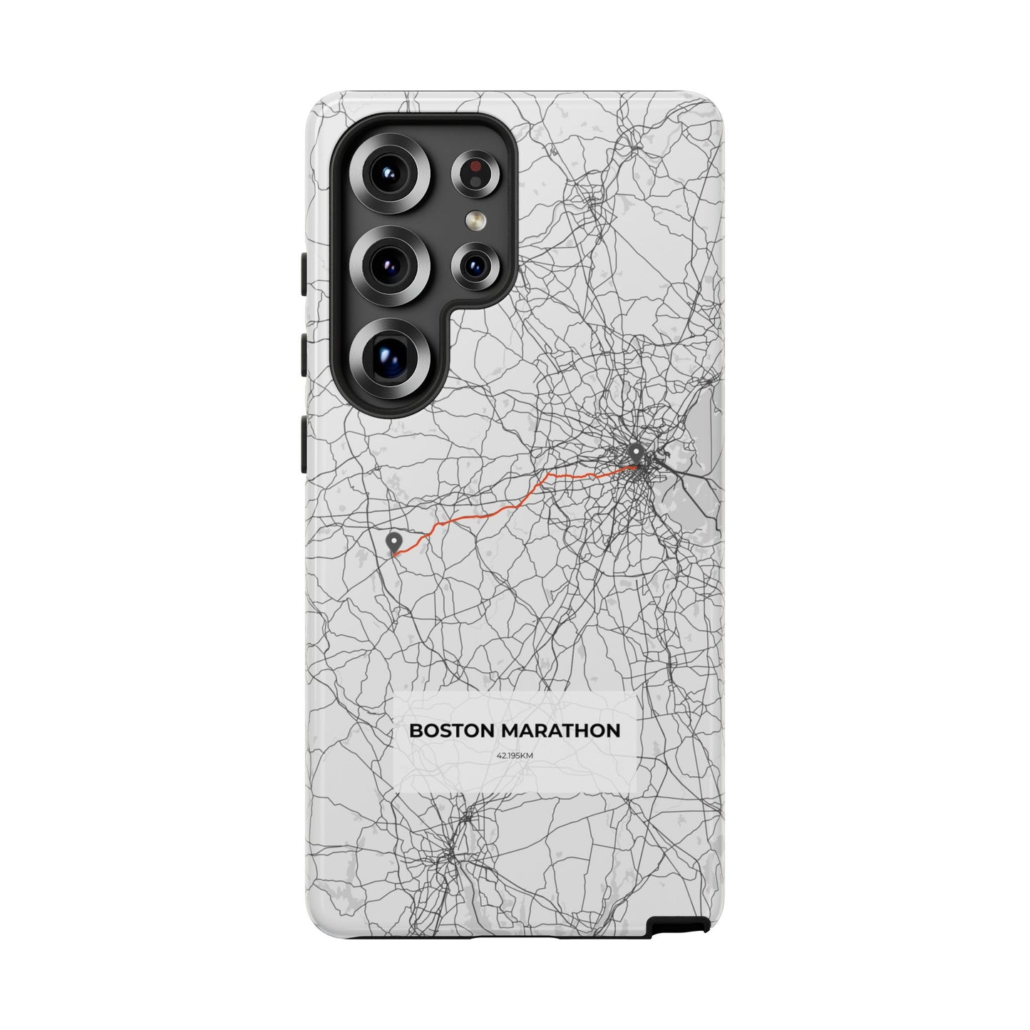 Boston Marathon Route Tough Phone Case